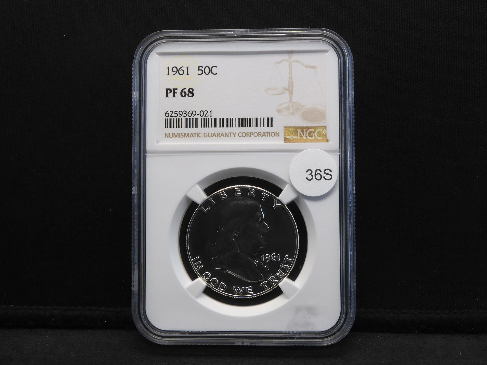 1961 Silver Proof Franklin Half Dollar - HIGH GRADE - NGC - PF 68 (1 of 4)