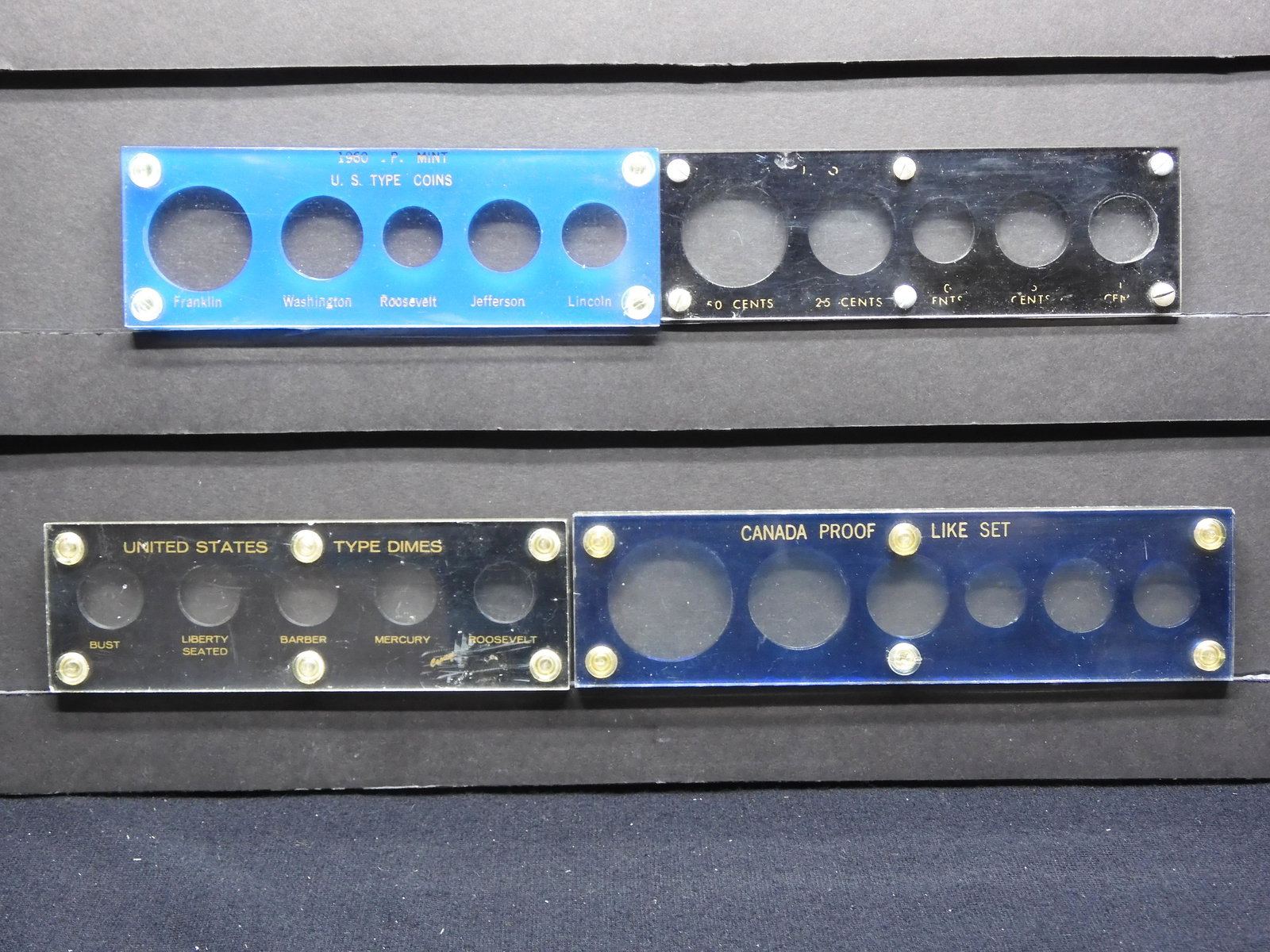 Assortment Of 4 Capitol Hard Plastic Coin Holders. (1 of 5)