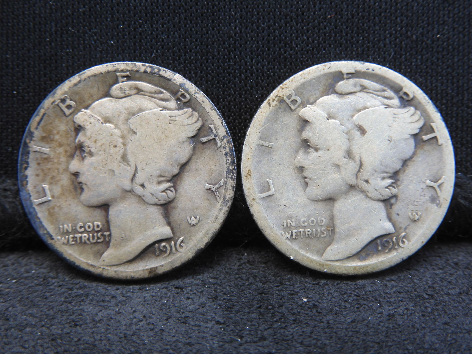 1916-P 1916-S Mercury Head Dimes. (1 of 2)