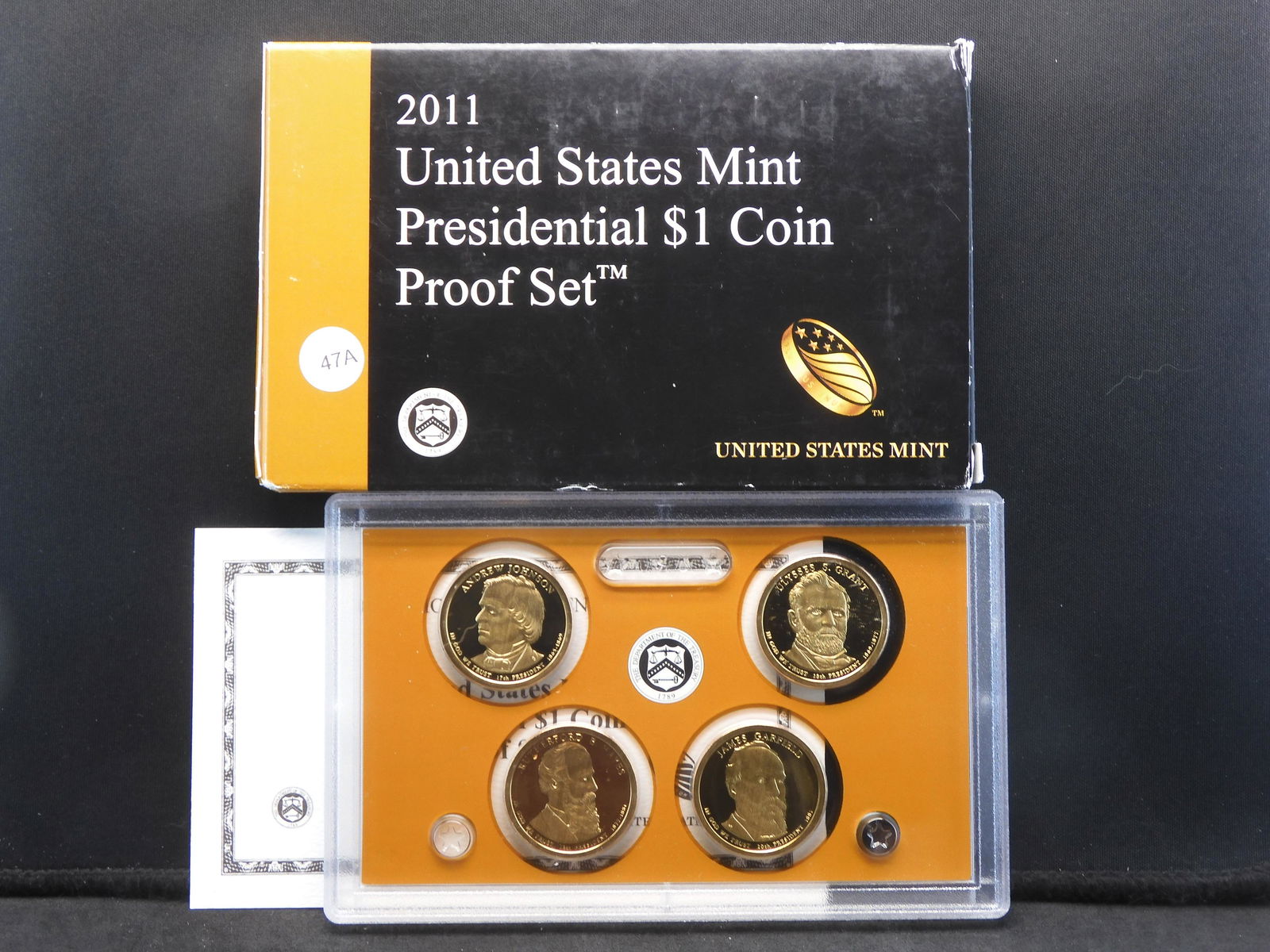 2011-S Presidential Dollar Proof Set.  GEM in original US Mint box. (1 of 4)