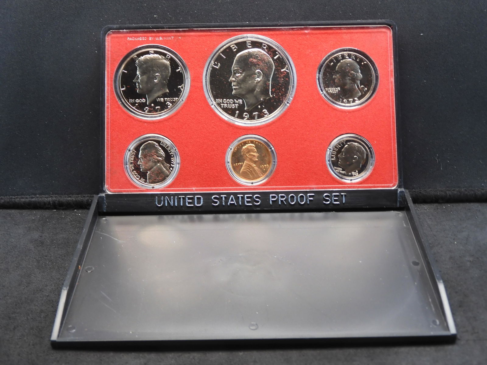 (5) Coin 1973-S US Proof Set.  GEM in original box. (1 of 3)