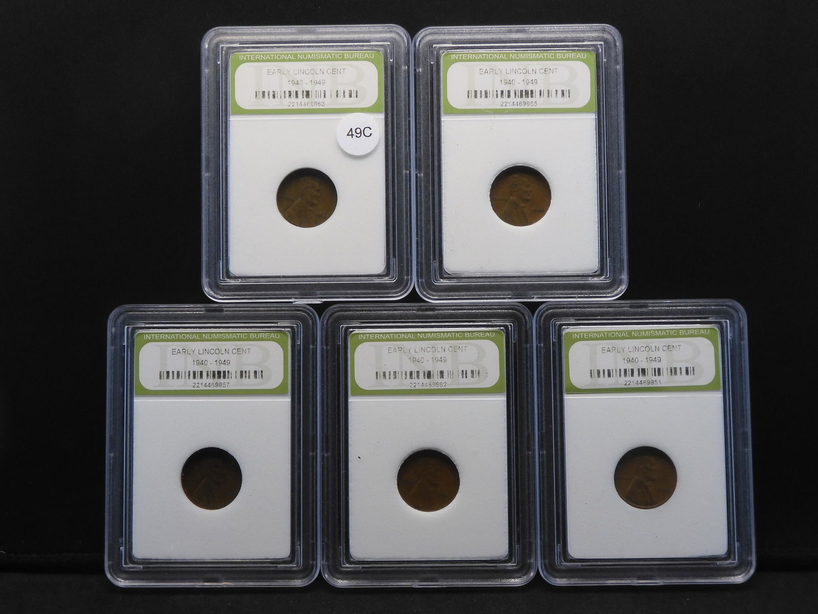 1944 & 1945 Shell Brass Lincoln Wheat Cents Five Coins (1 of 11)