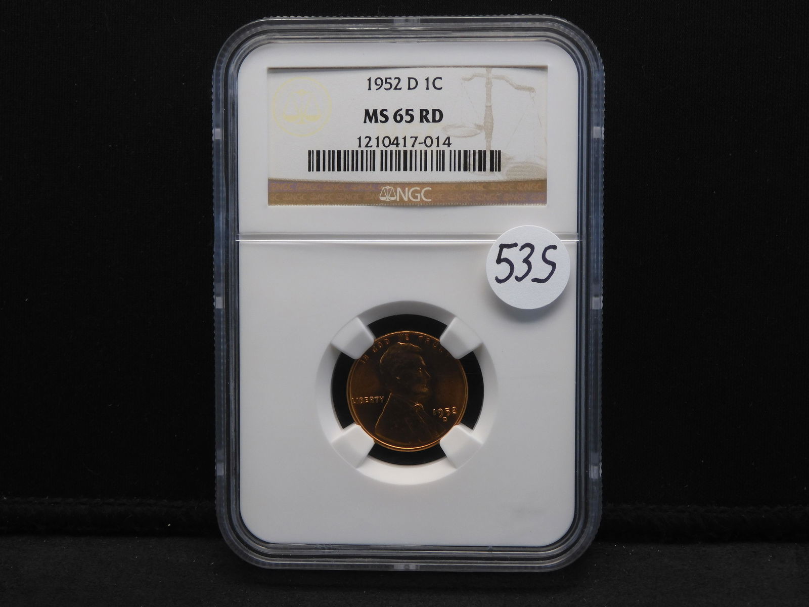 1952-D Lincoln Wheat Cent - NGC - MS 65 Red (1 of 4)