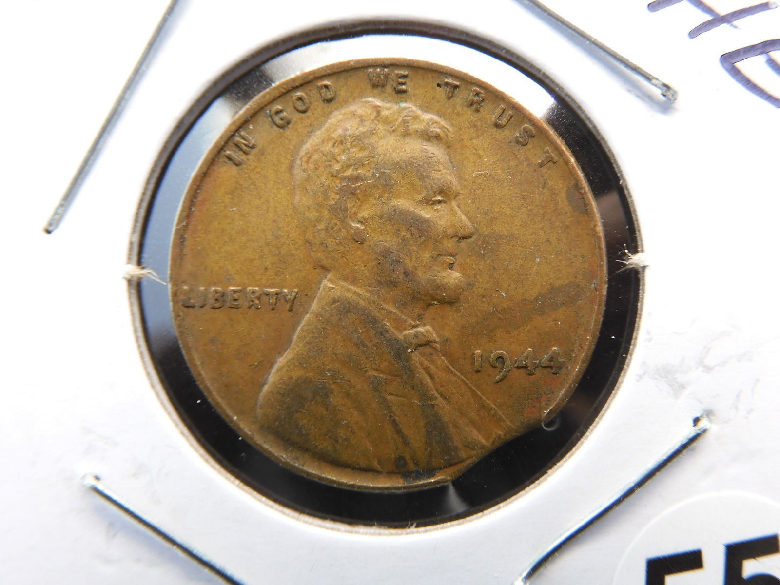 1944 Lincoln Cent - Clipped Planchet Error Coin (1 of 3)