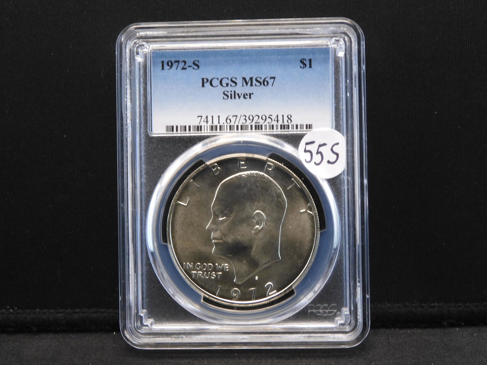 1972-S Silver Eisenhower Dollar - PCGS - MS 67 - HIGH GRADE: 1972-S Silver Eisenhower Dollar - PCGS - MS 67 - HIGH GRADE