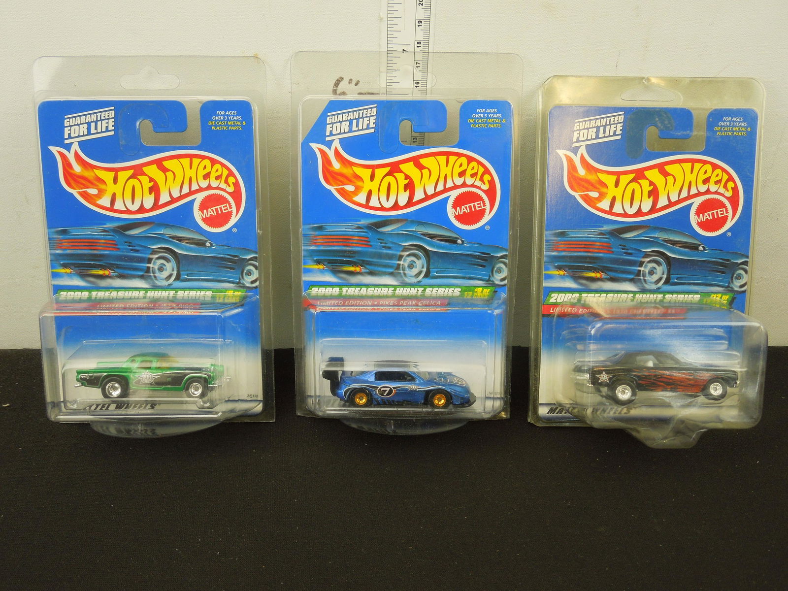 Lot of 3 2000 Treasure Hunts; #8 '57 T-Bird, #9 Pikes Peak Celica, & #12 1970 Chevelle SS (1 of 2)