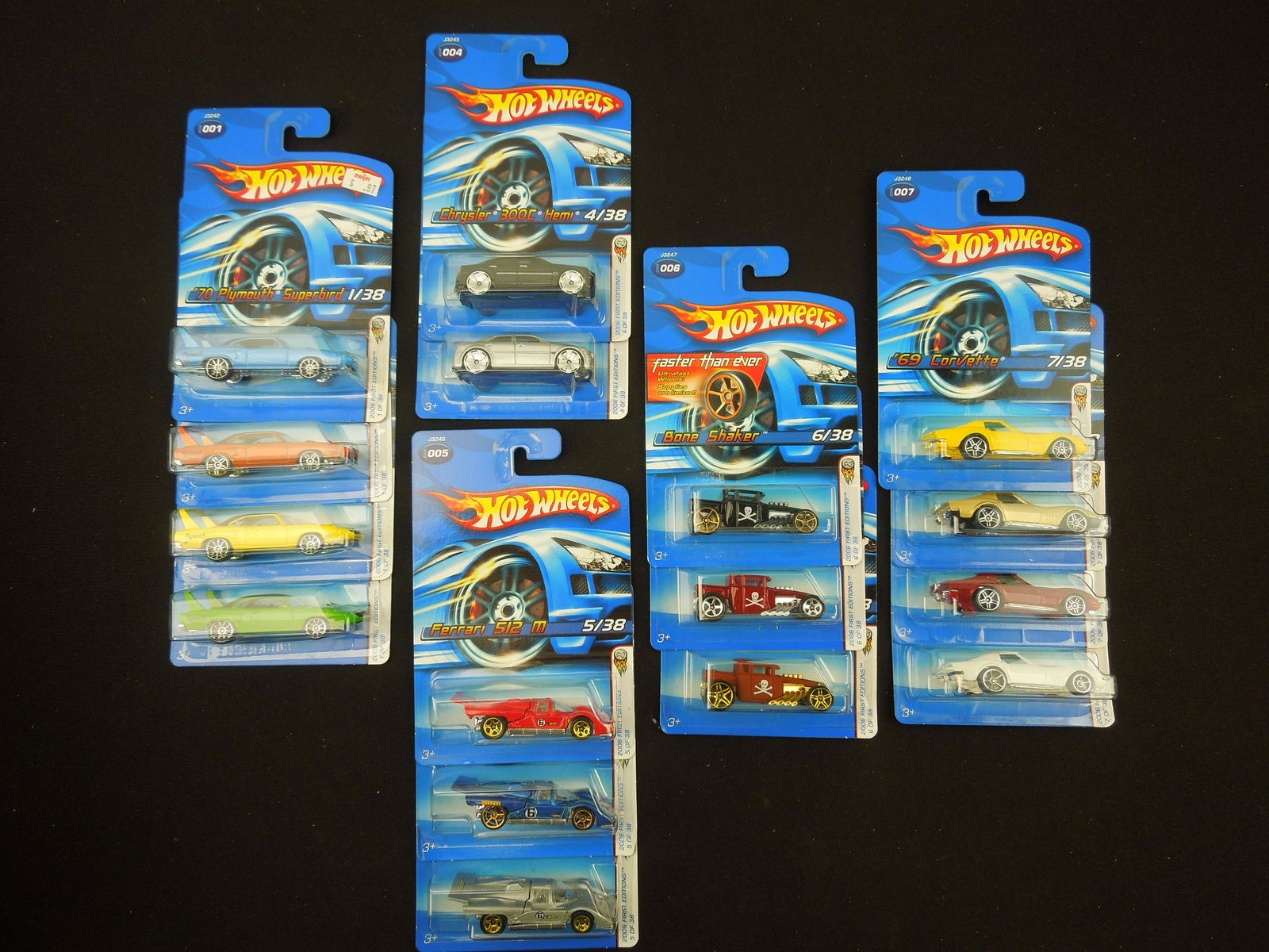 2006 First Editions 001 & 004 - 007 Color Variation Sets (16 Cars) (1 of 6)