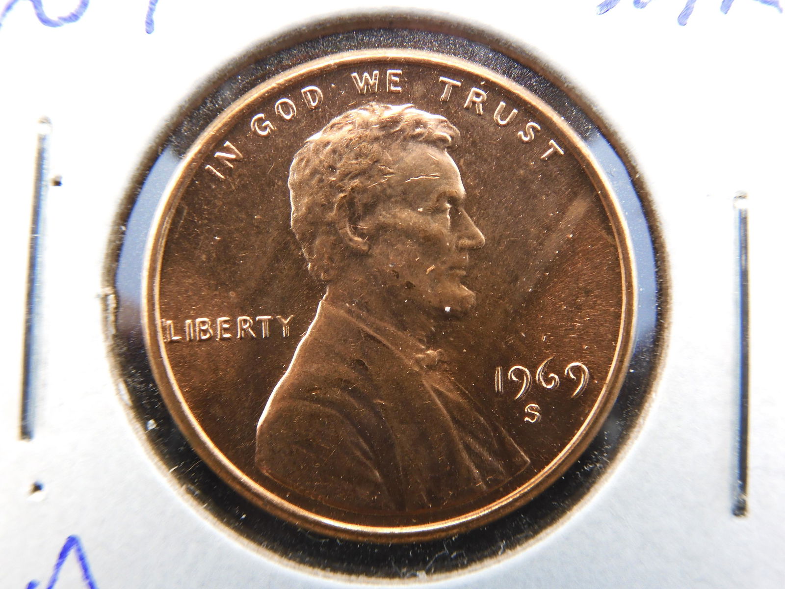 1969-S Double Die Lincoln Cent. Poor Manâ€™s Variety. Nice Doubling. (1 of 3)