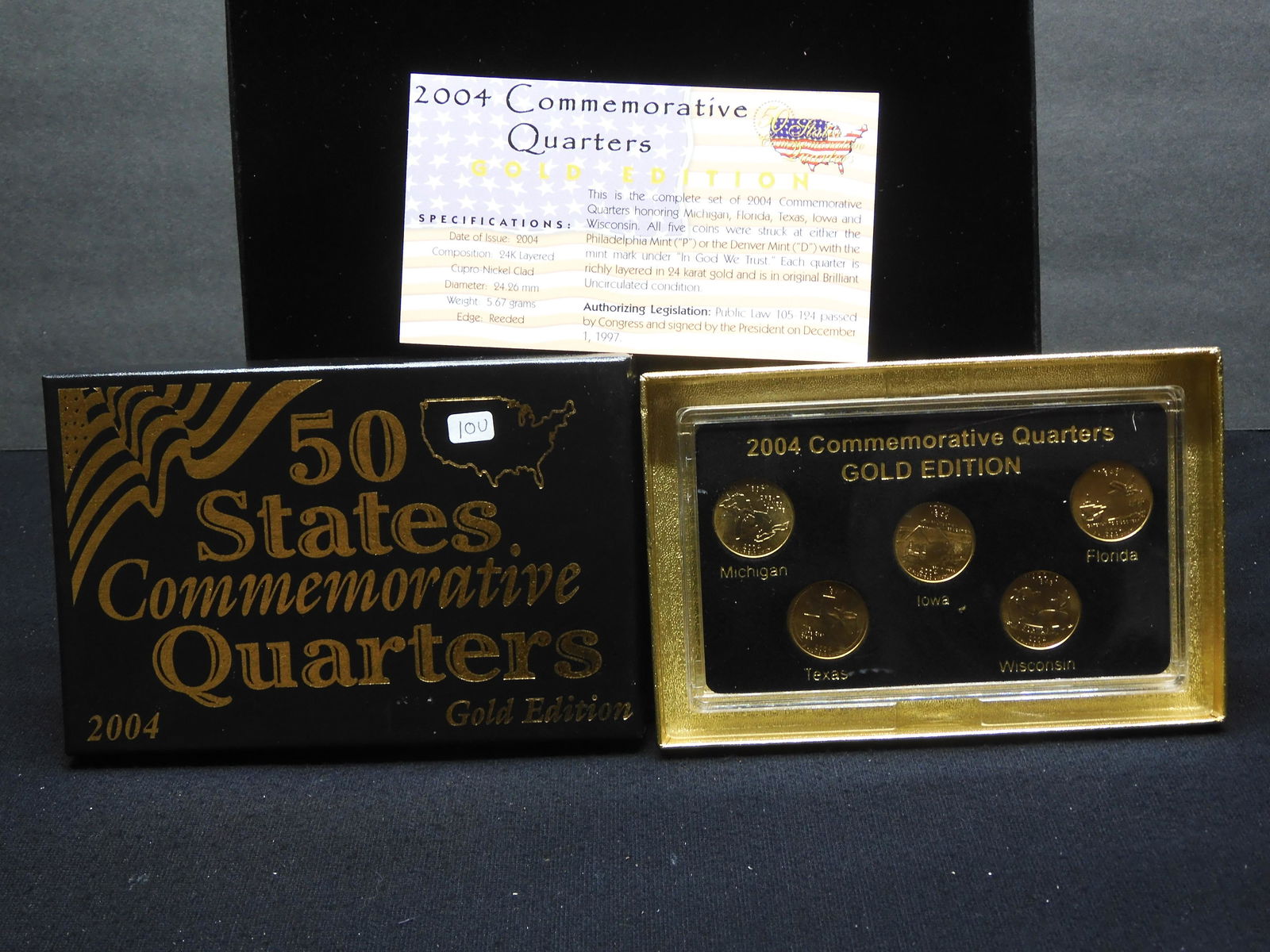 2004-P 50 States Commemorative quarters. Gold Addition with box and papers (1 of 4)