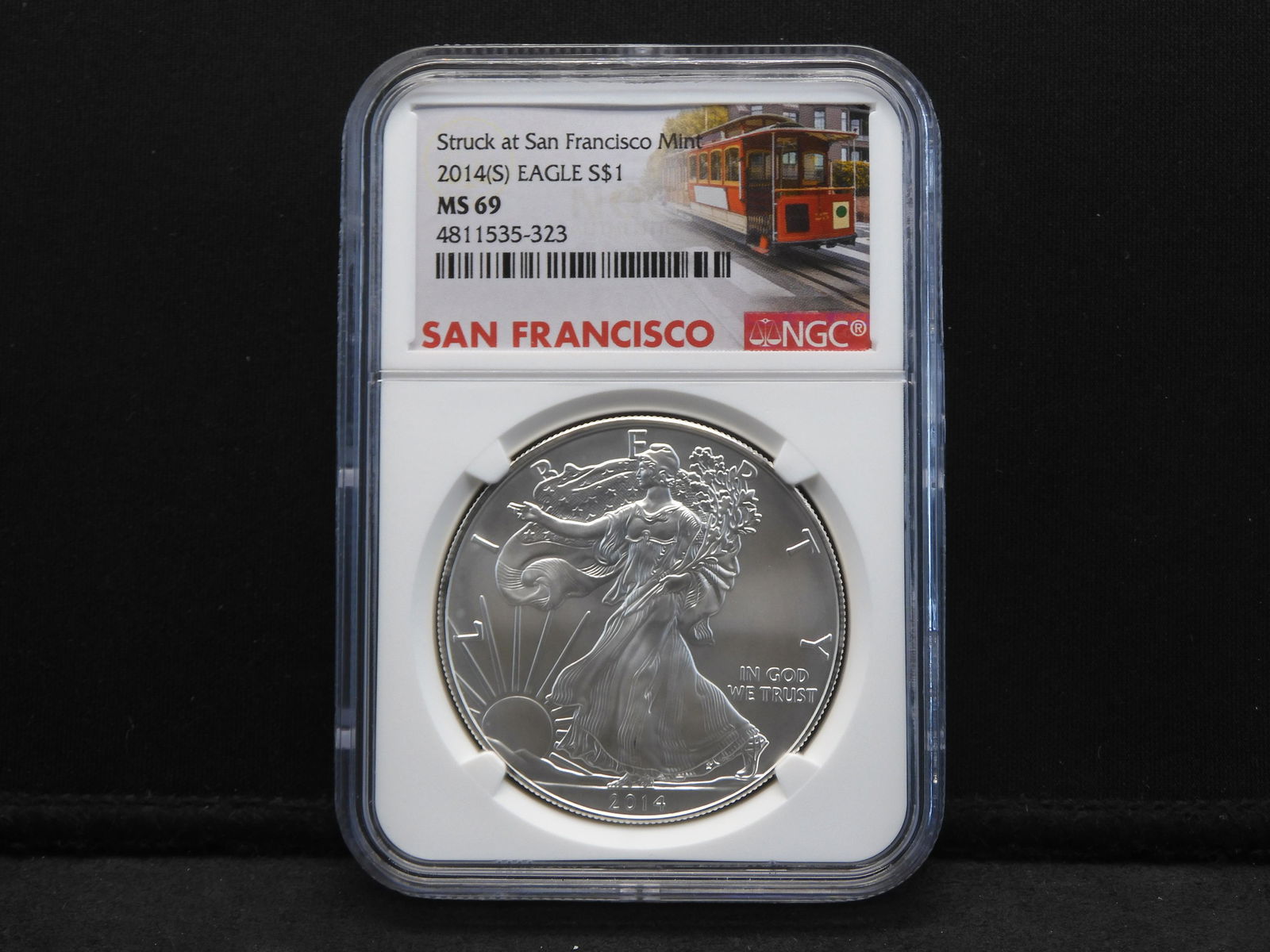 2014-S NGC MS69 Struck at San Francisco American Silver Eagle - Near Perfect! (1 of 4)