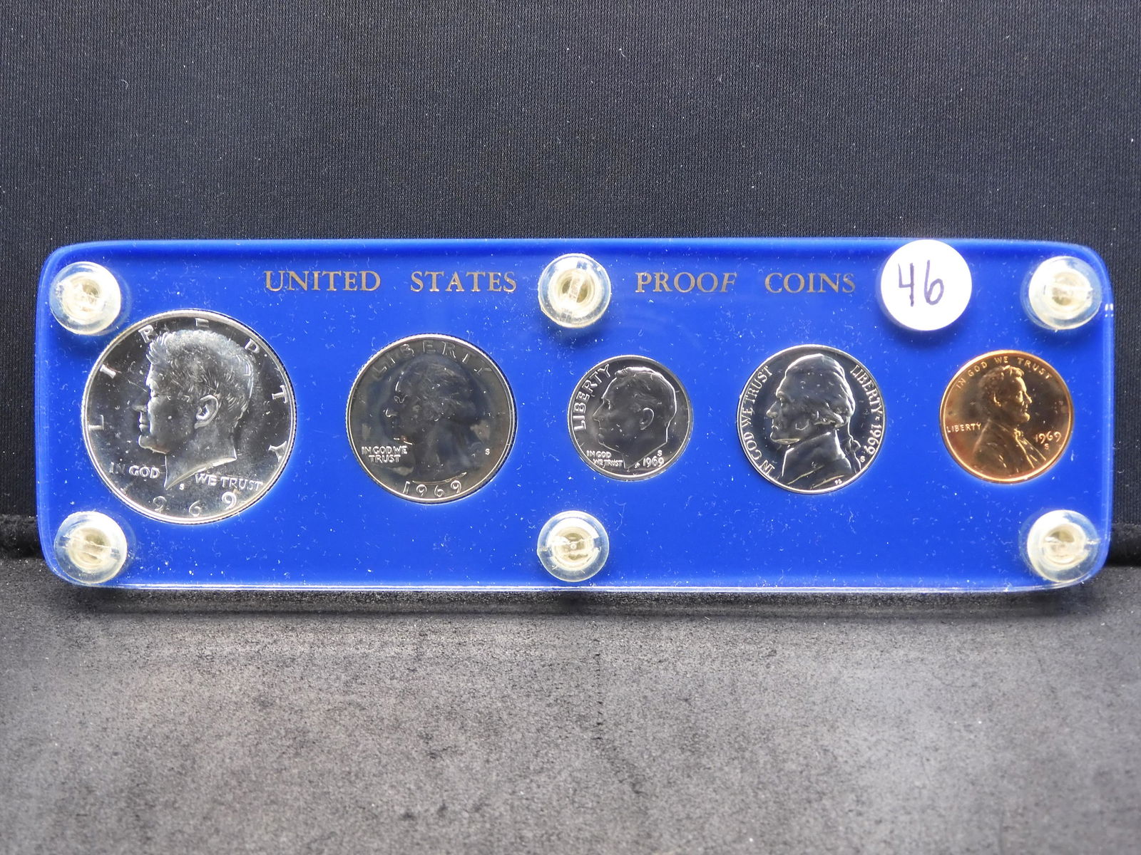 1969-S U.S. Proof Set - 5 Coins w/ 40% Silver Kennedy Half Dollar (1 of 2)