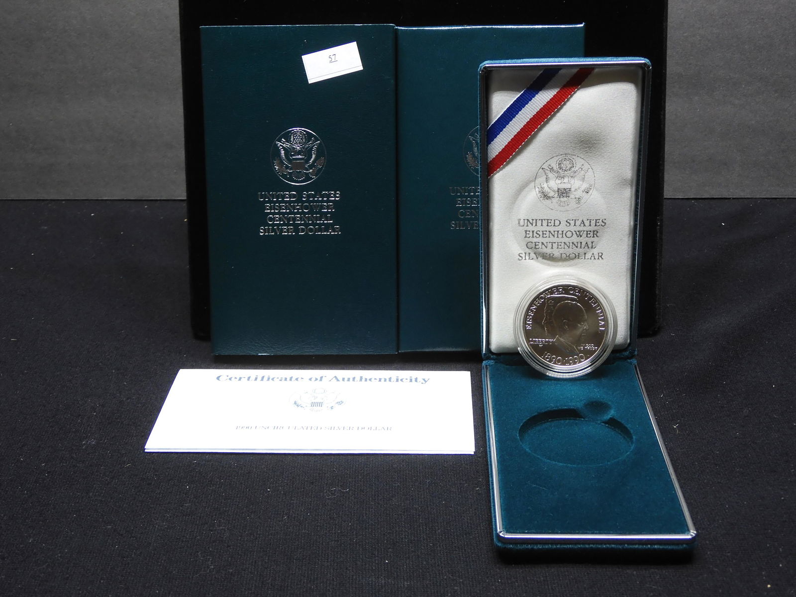 1990-W U.S. Eisenhower Ike Uncirculated Silver Dollar OGP (1 of 4)