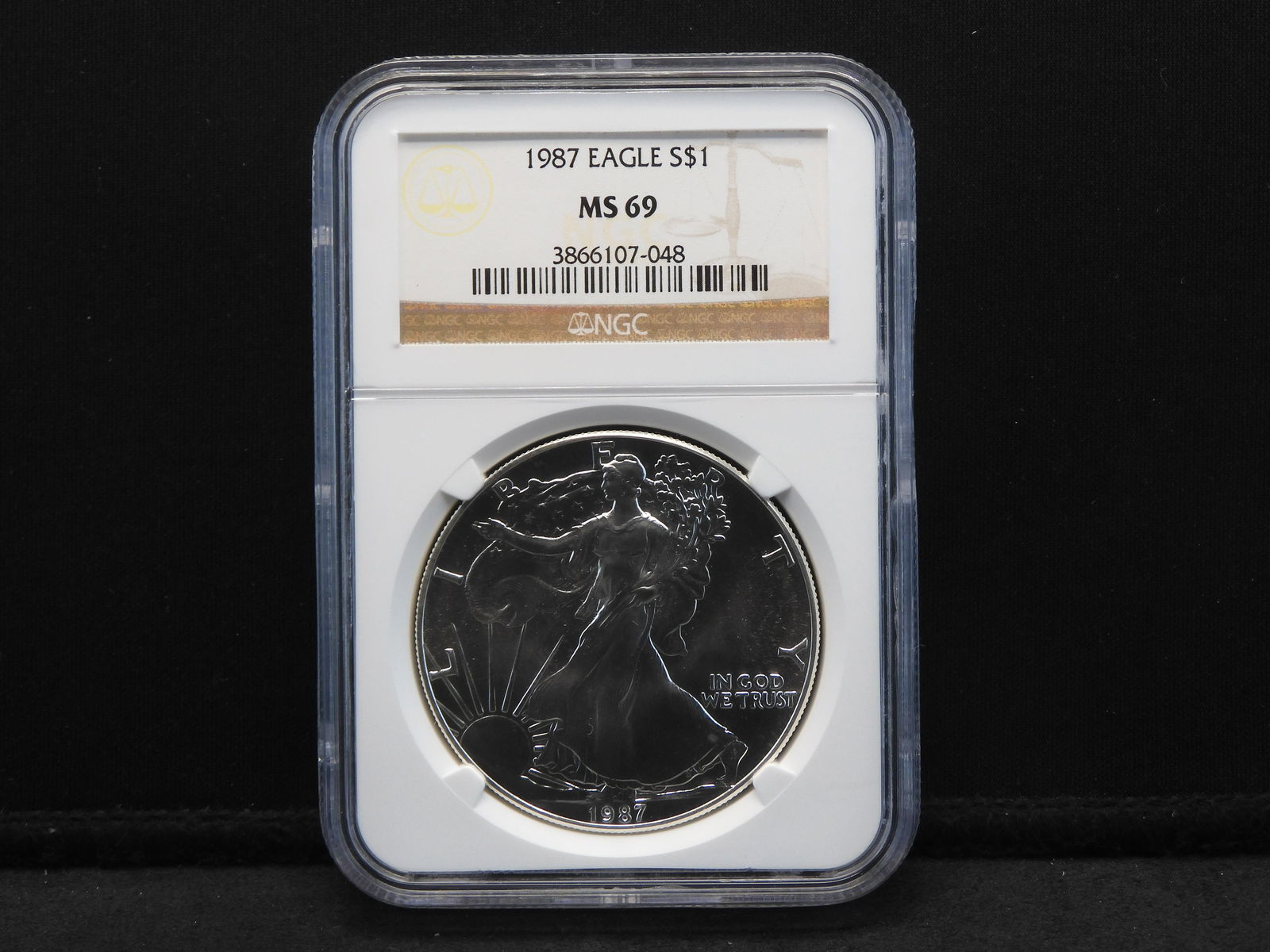 1987 U.S. NGC MS69 American Silver Eagle - Near Perfect Grade! (1 of 4)