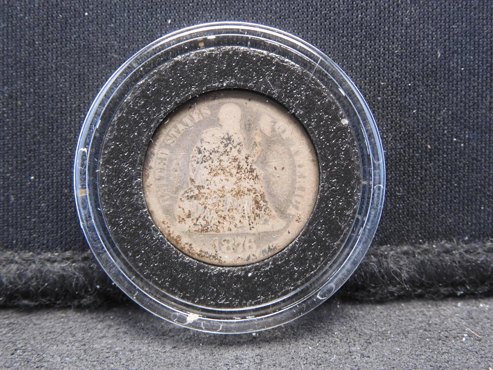 1876-CC Seated Liberty Dime - Scarce Date! - CARSON CITY!! (1 of 2)