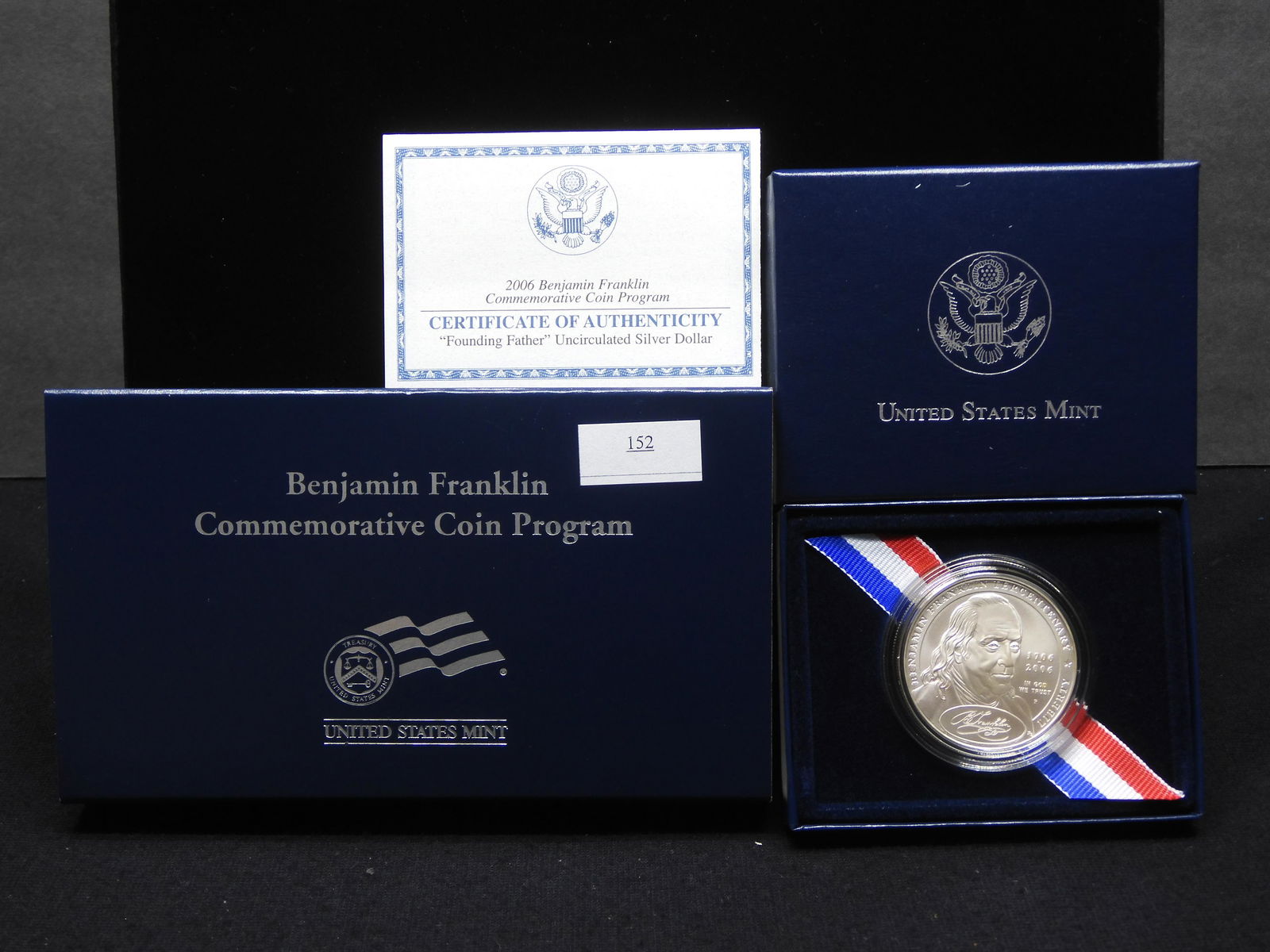 2006-P U.S. Benjamin Franklin "Founding Father" Uncirculated Silver Dollar OGP (1 of 4)
