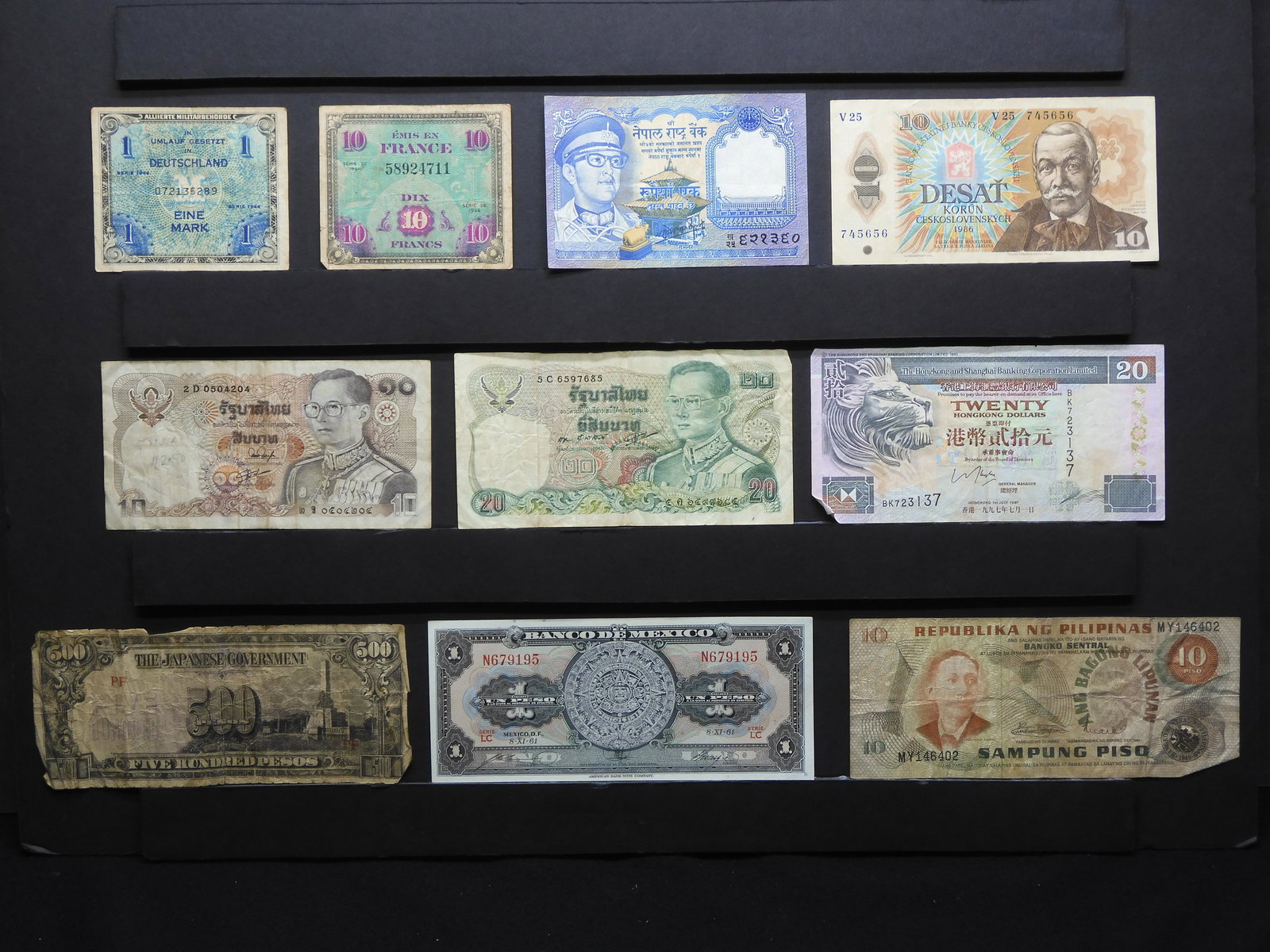 10 World Currency Notes - Different Countries & Denominations (1 of 6)