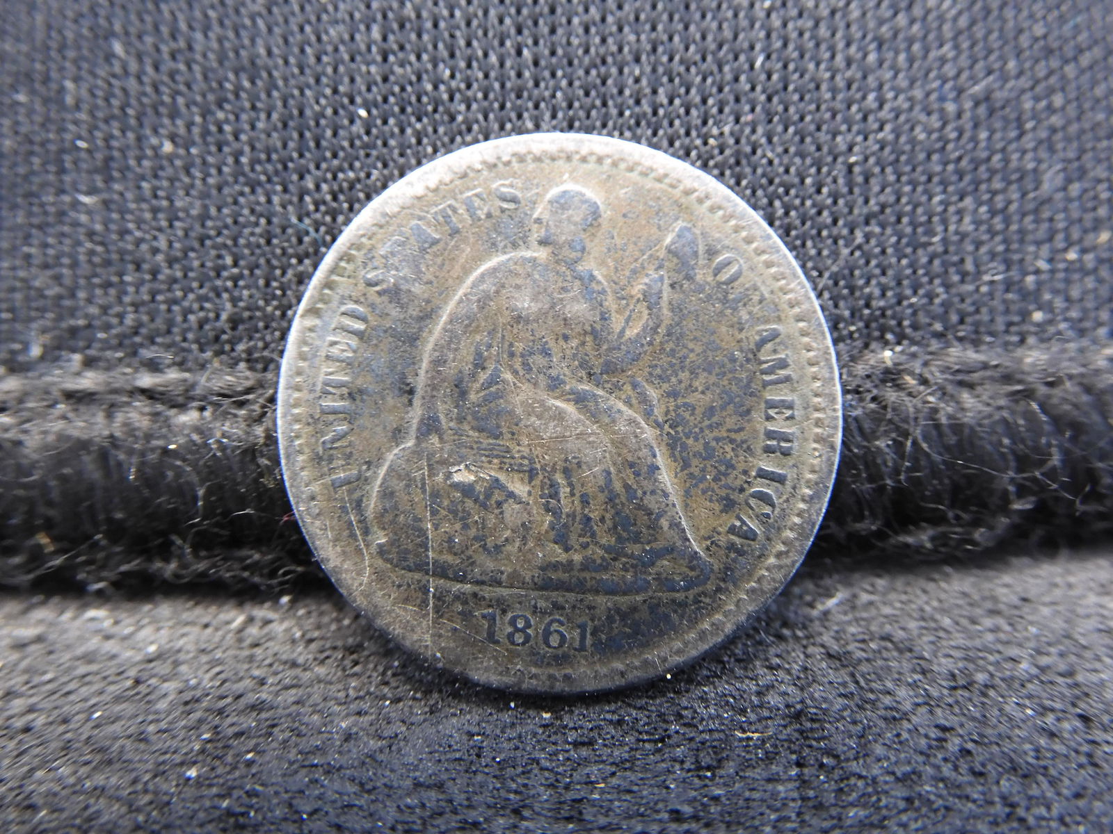 1861 Seated Liberty Half Dime - Civil War Date (1 of 2)