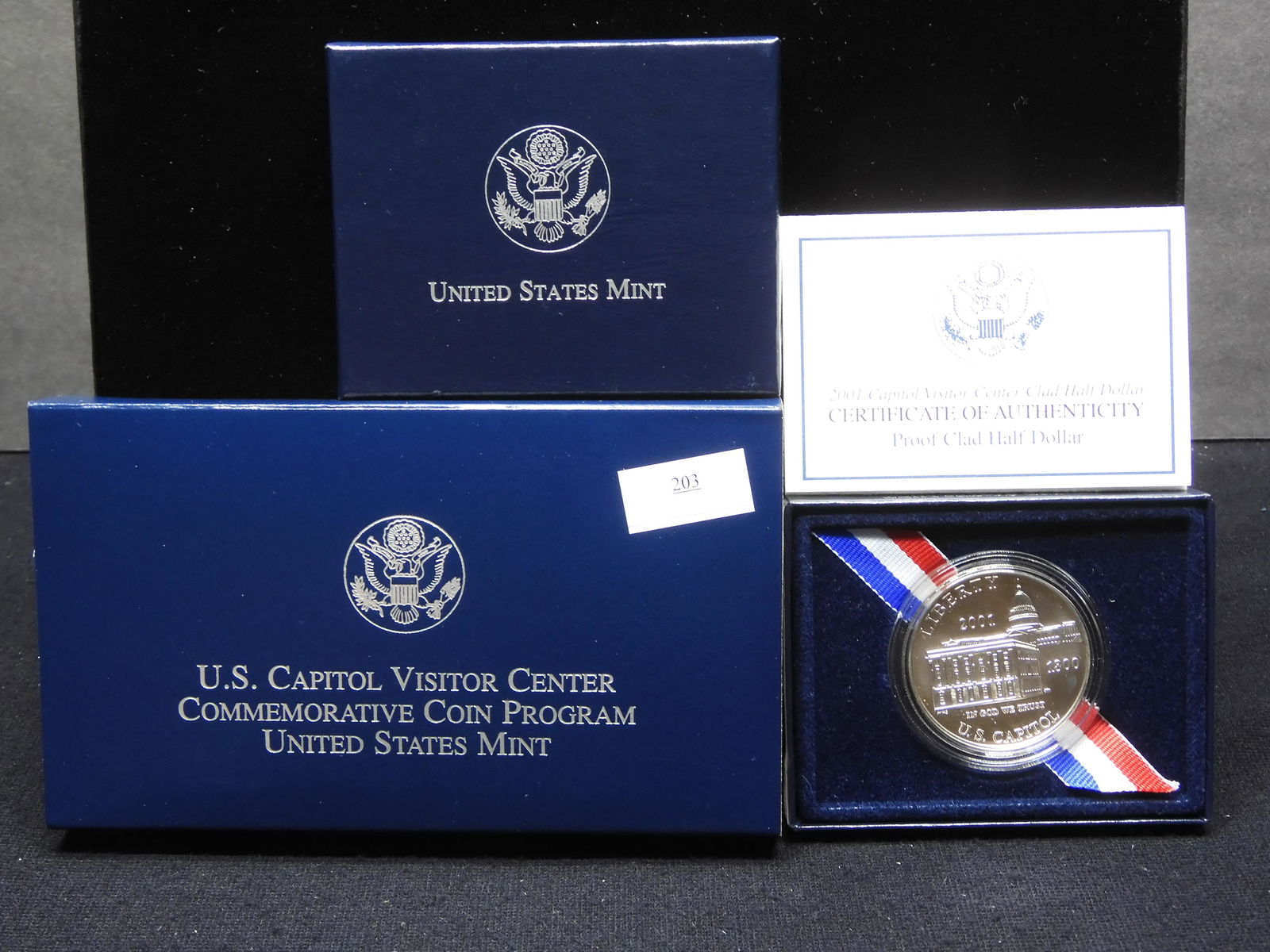 2001-P Capitol Visitor Center Proof Clad Half Dollar OGP (1 of 4)