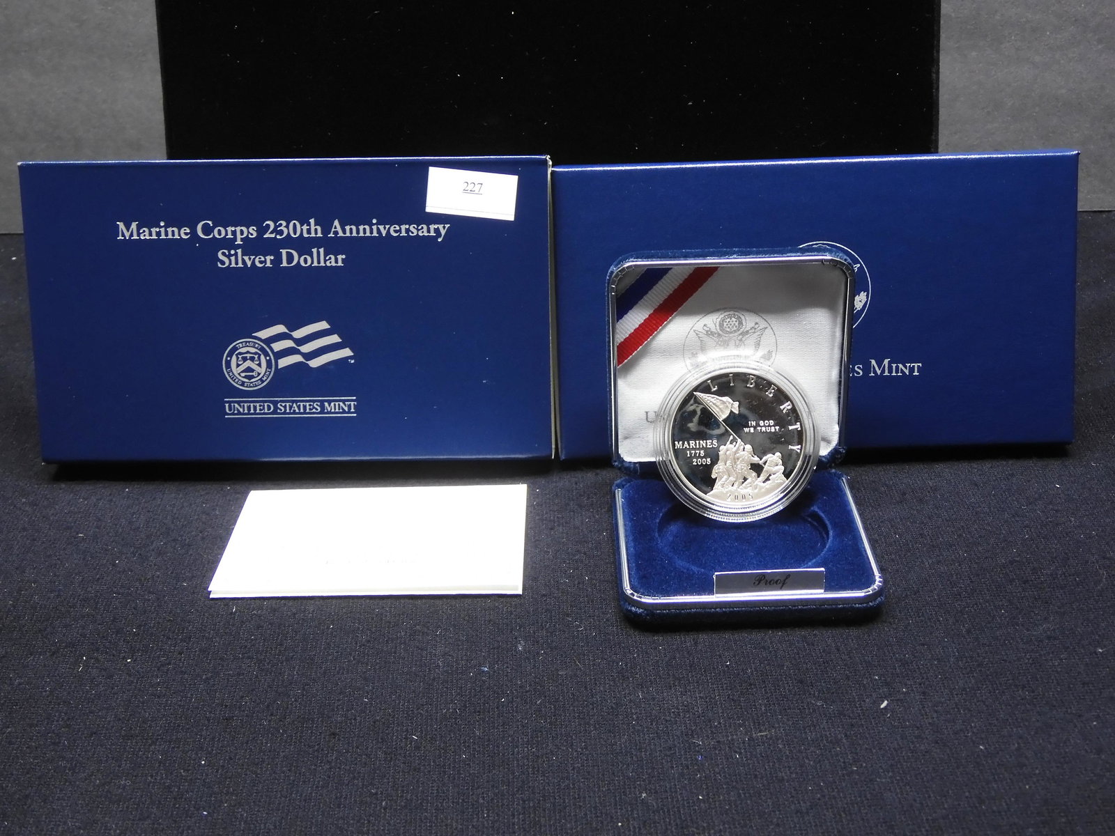 2005-P U.S. Marine Corps 230th Anniv. Proof Silver Dollar OGP (1 of 4)