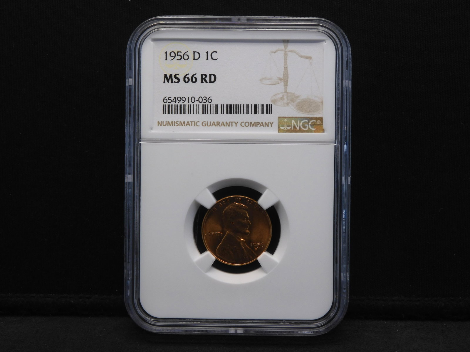 1956-D NGC MS66 RD Lincoln Wheat Cent (1 of 4)
