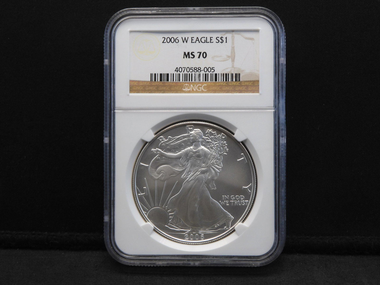 2006-W NGC MS70 American Silver Eagle - Perfect Grade! (1 of 4)
