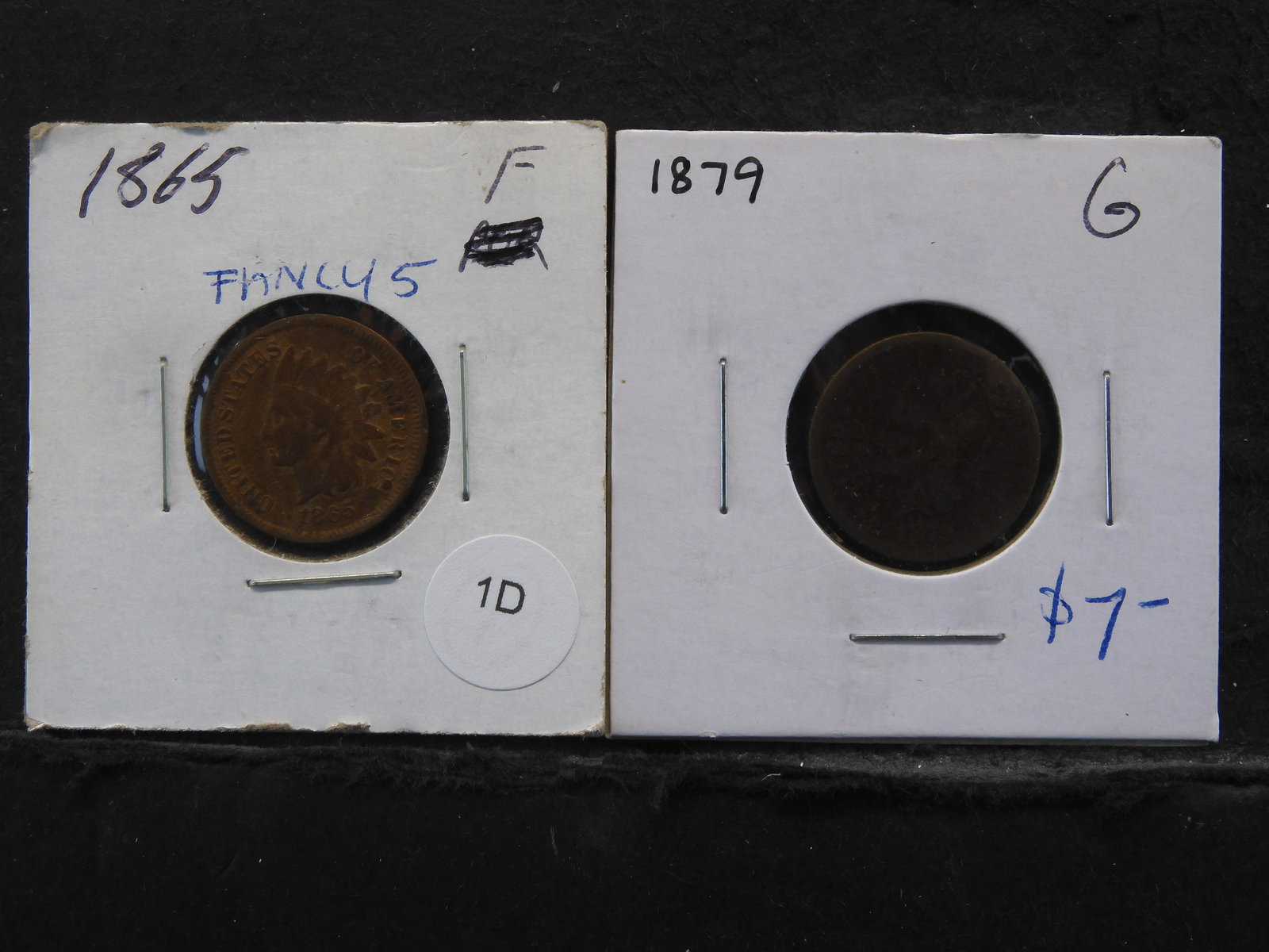 Indian Head Cents, 1865 & 1879 , 2 Semi Key (1 of 5)