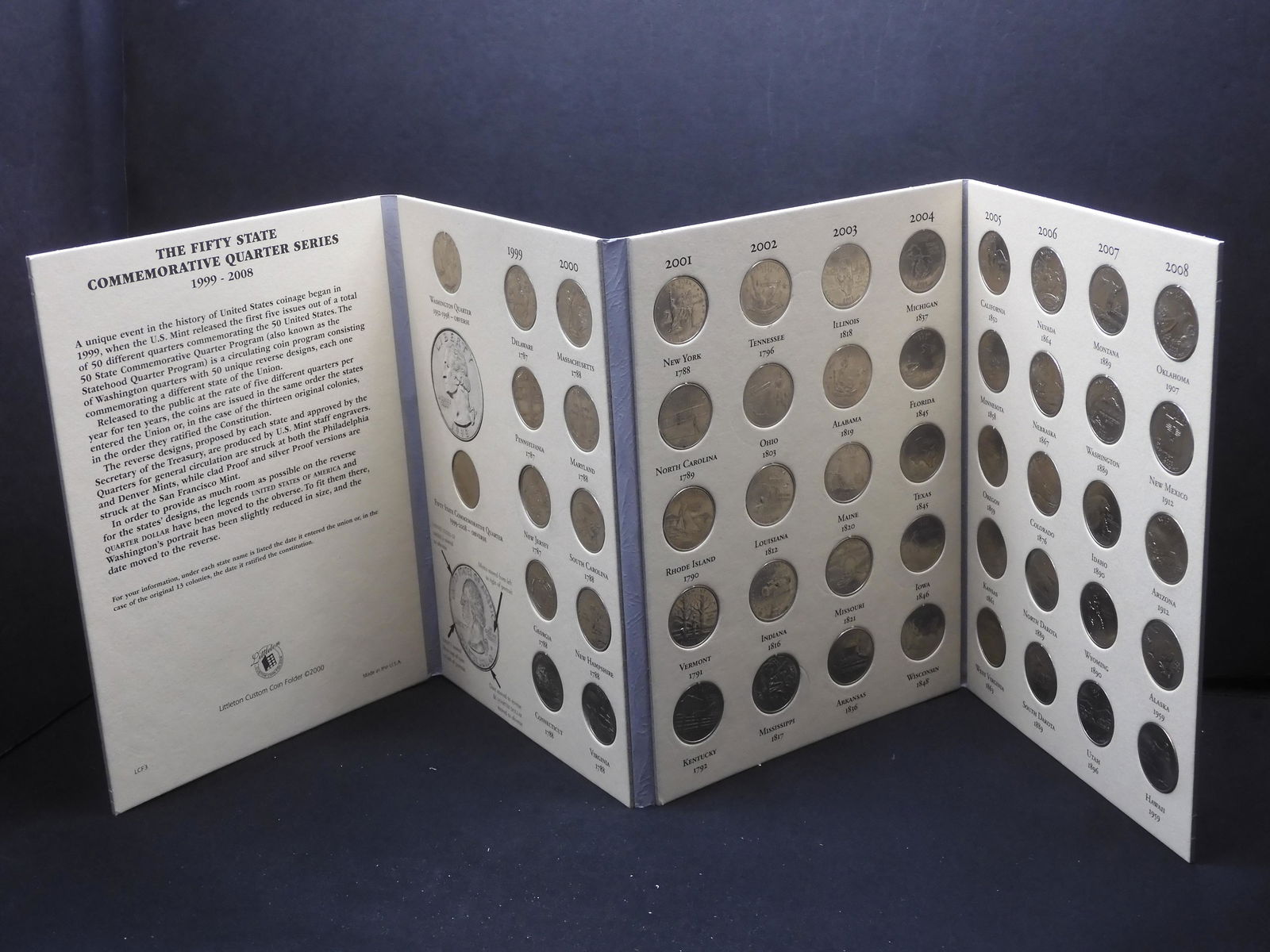 1999-2008 Fifty State Commemorative Quarters (52 quarters) (1 of 10)