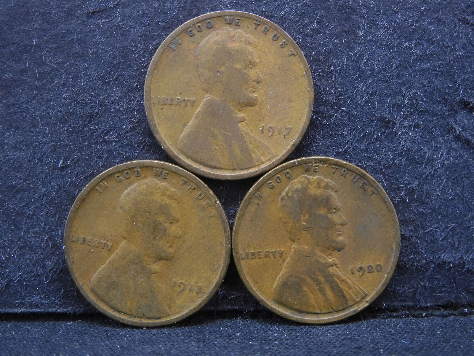 1917, 1918 & 1920 LINCOLN WHEAT CENTS (1 of 2)