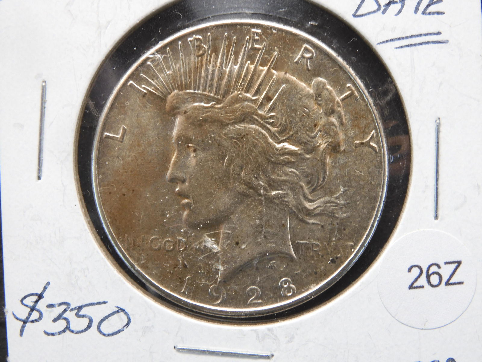 1928-S PEACE DOLLAR (VERY SCARCE DATE) ONLY 360K MINTED (1 of 3)