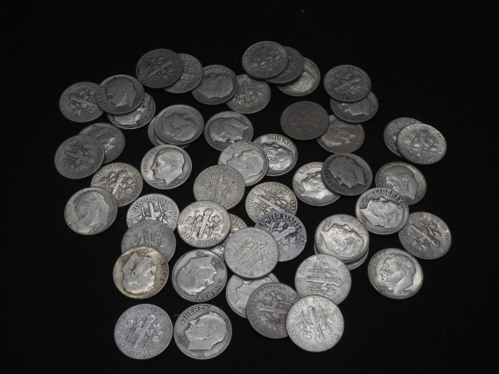 50 Silver Roosevelt Dimes 90% Silver (1 of 5)