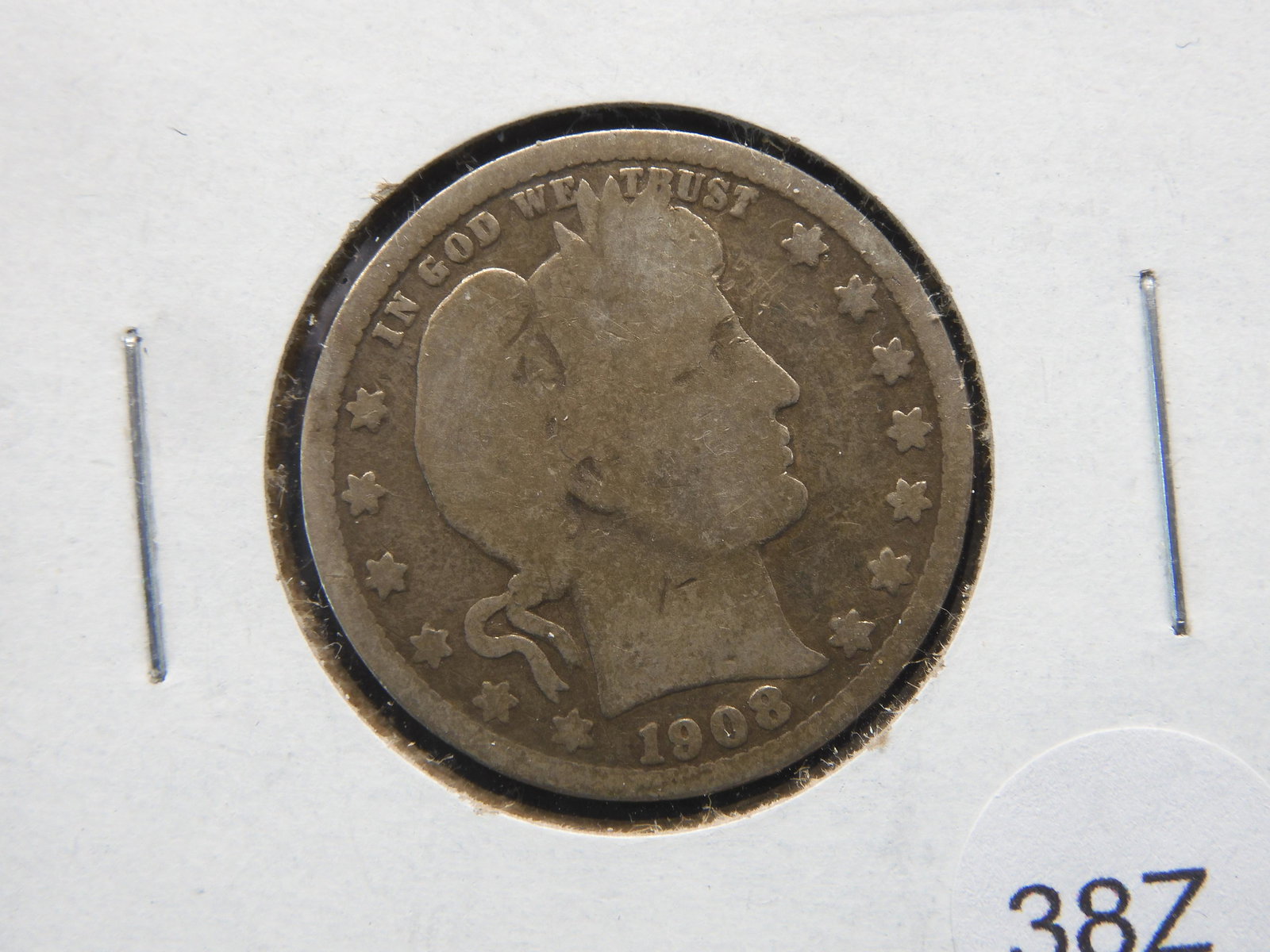 1908-O BARBER QUARTER (1 of 3)