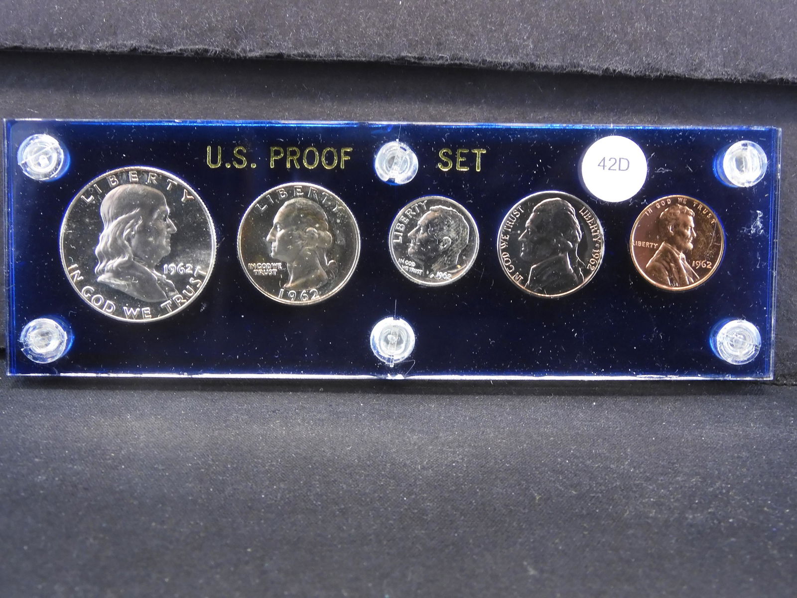 (5) 1962 Proof Sets,  Better, In Capital Plastic All Silver (1 of 2)
