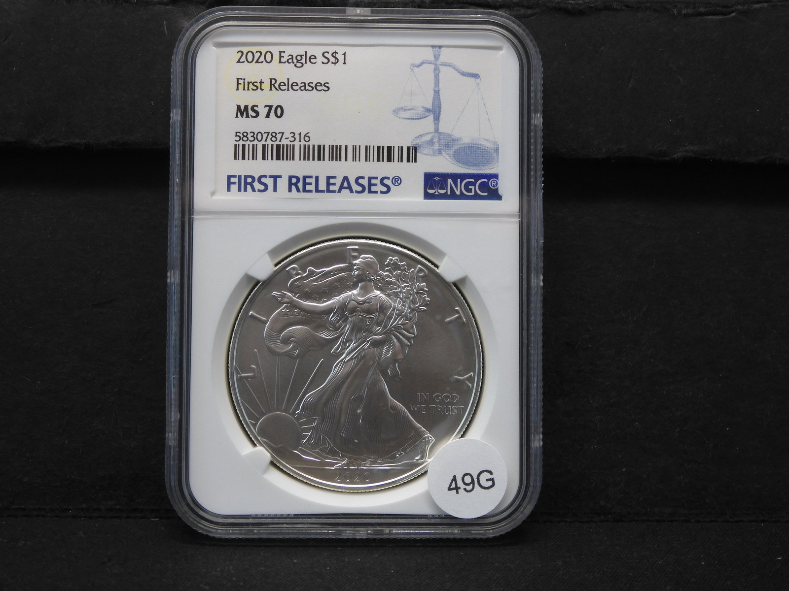 2020 American Silver Eagle MS70 Graded by NGC (1 of 4)