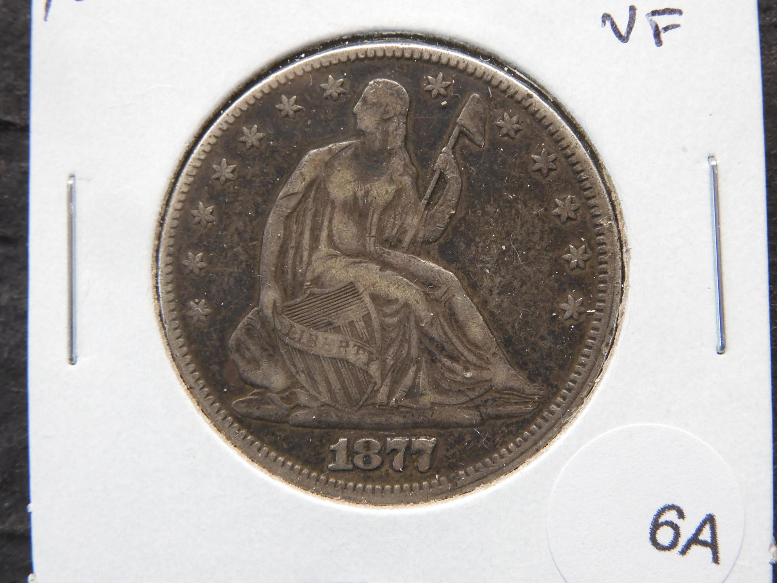 1877 Seated 50c.  VF. (1 of 3)