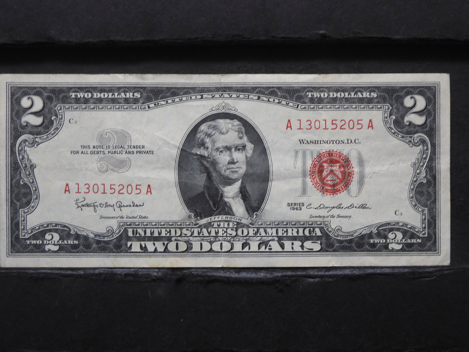1963 Two Dollar Red Seal (1 of 3)