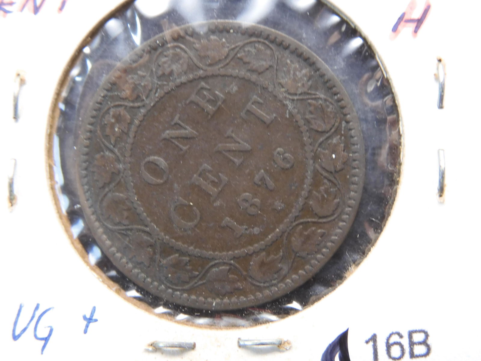 1876-H Canada 1c. VG+. (1 of 3)