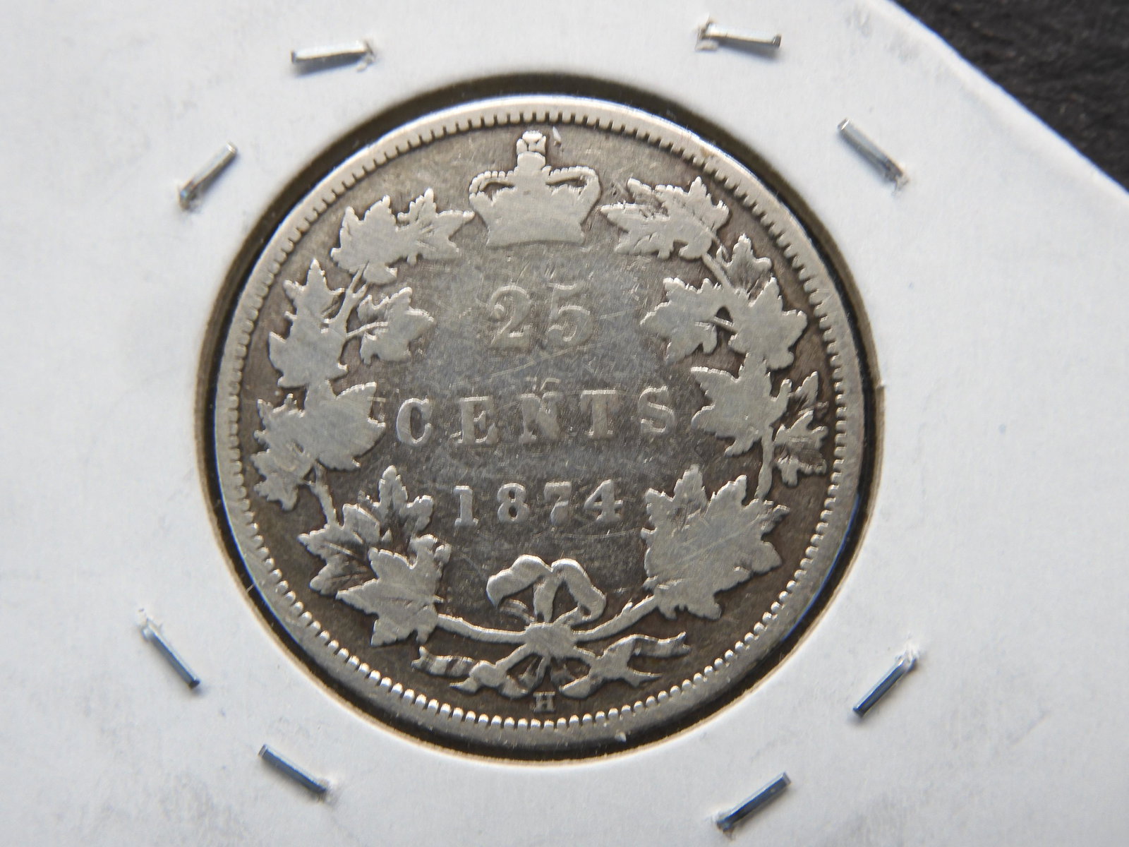 1874-H Canada Silver 25c. (1 of 3)