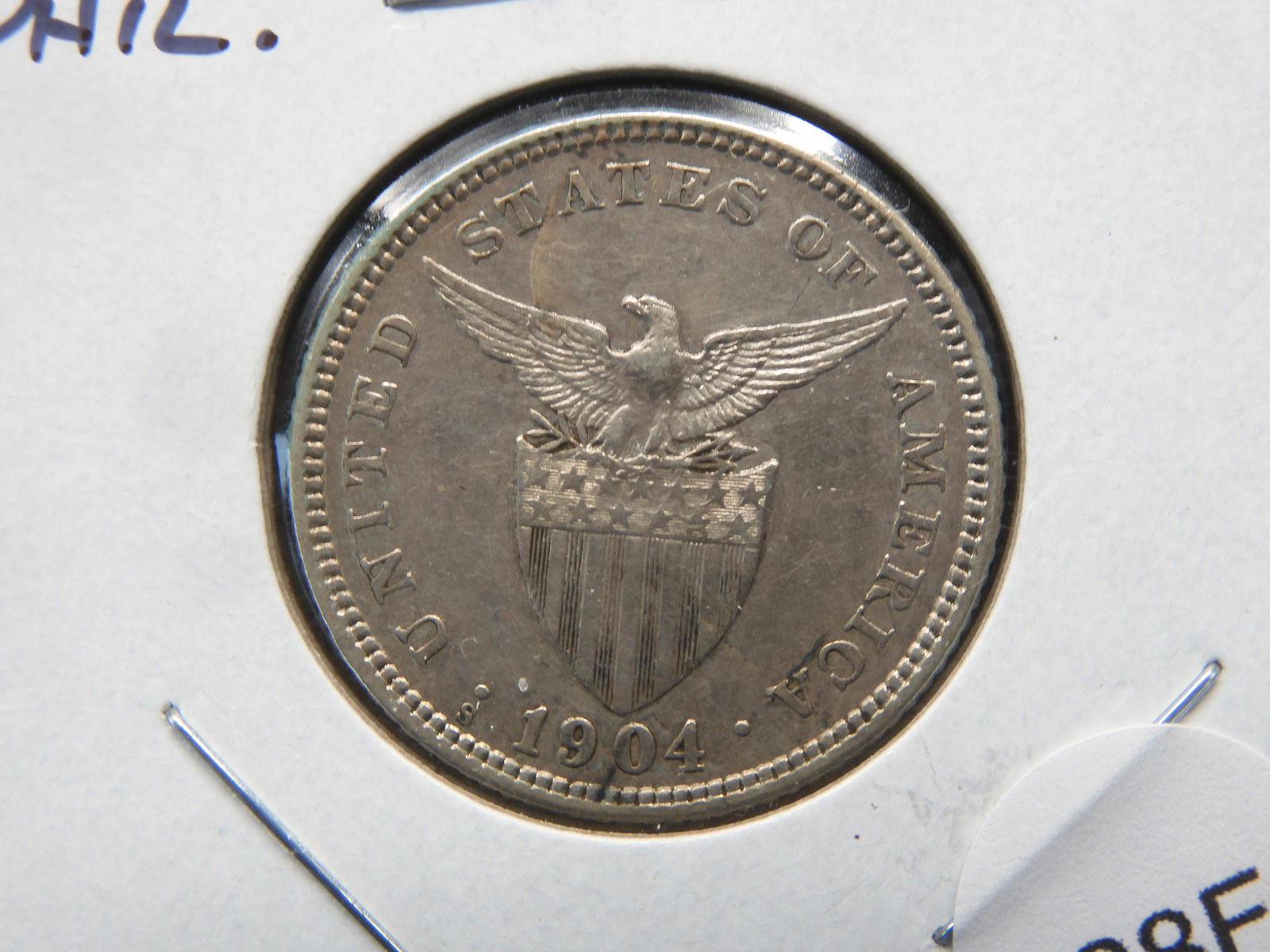 1904-S Philippines Silver 20 Centavos. (1 of 3)