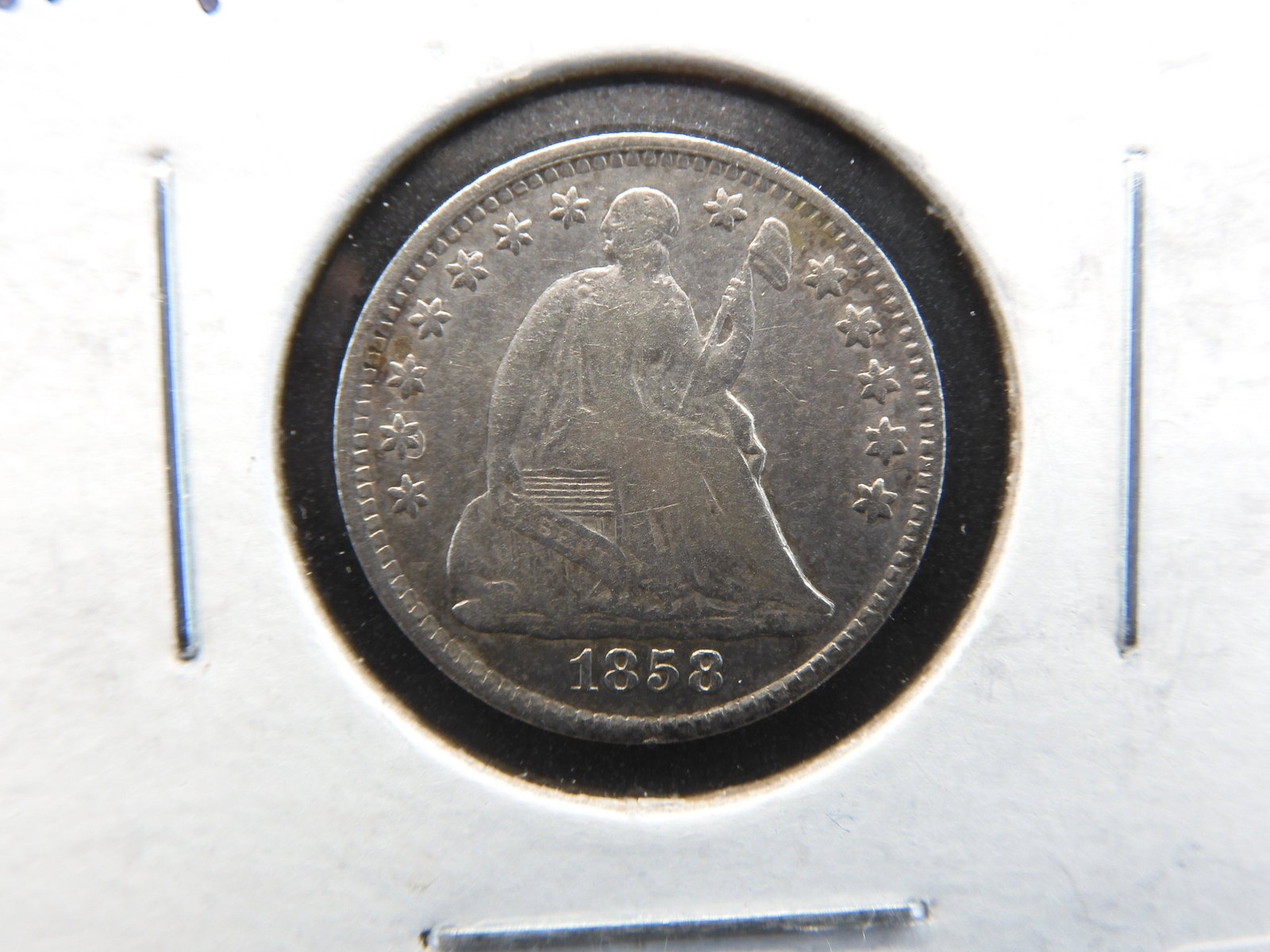1858 Seated Liberty 1/2 Dime VG (1 of 3)