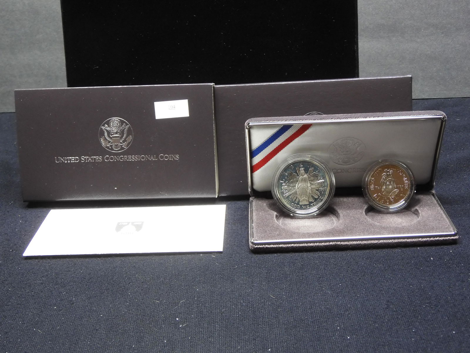 1989-S U.S. Congressional 2 Coin Proof Set OGP (1 of 4)