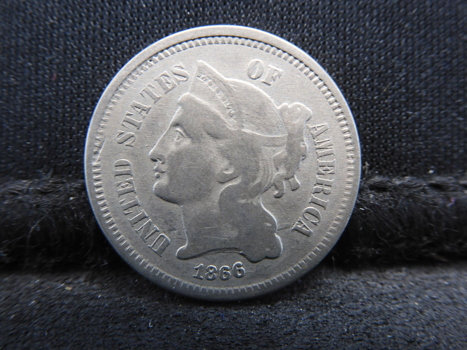 1866 Three Cent Nickel - Avg. Circ. (1 of 2)