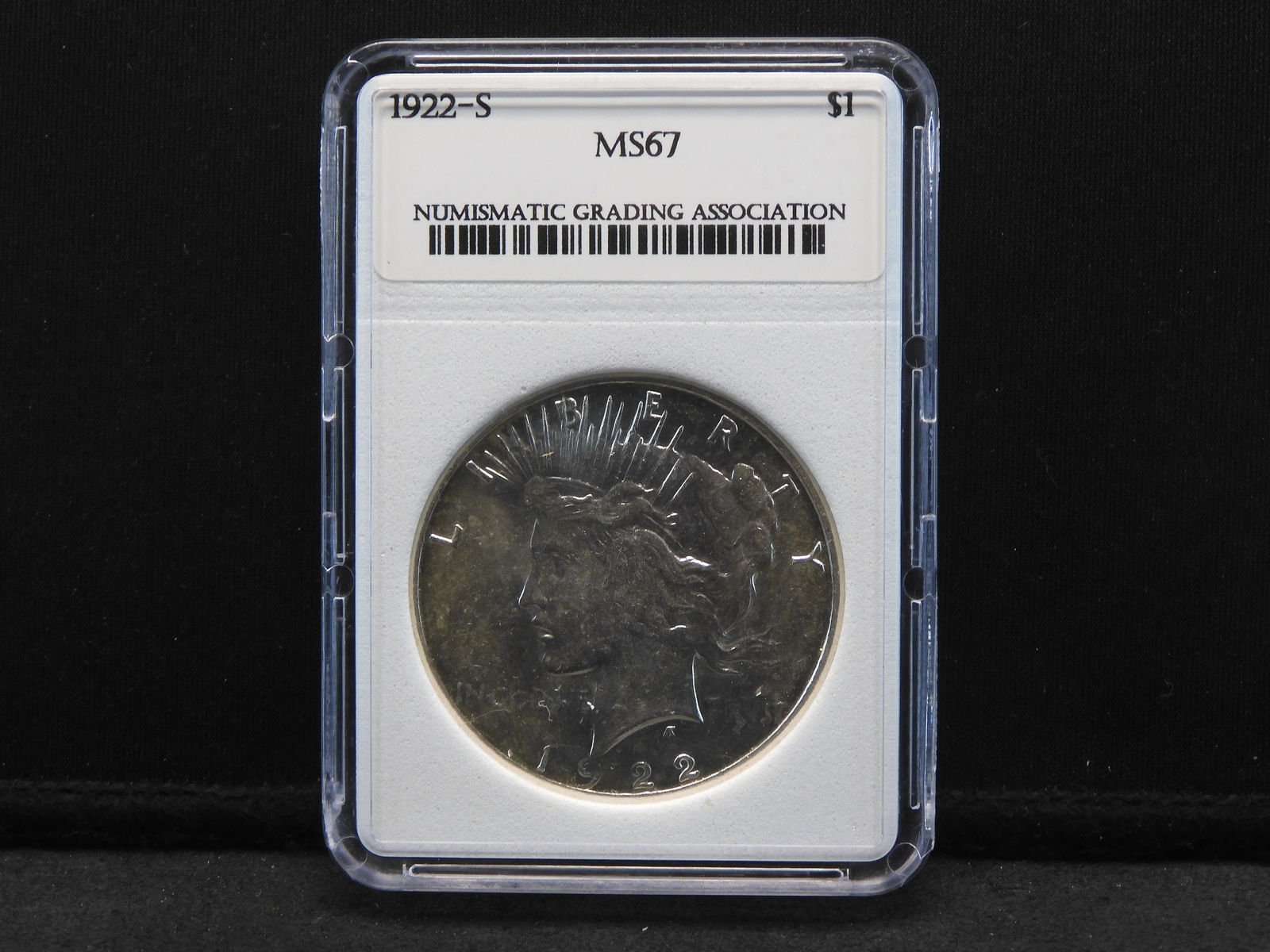 1922-S NGA MS67 Peace Silver Dollar (1 of 4)