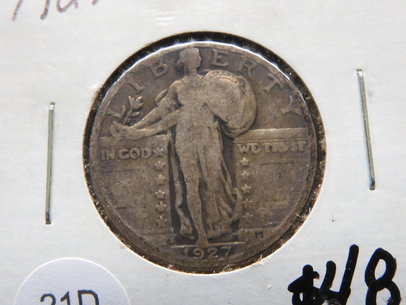 1927-S Standing Liberty Quarter, Silver, Semi Key Date (1 of 3)