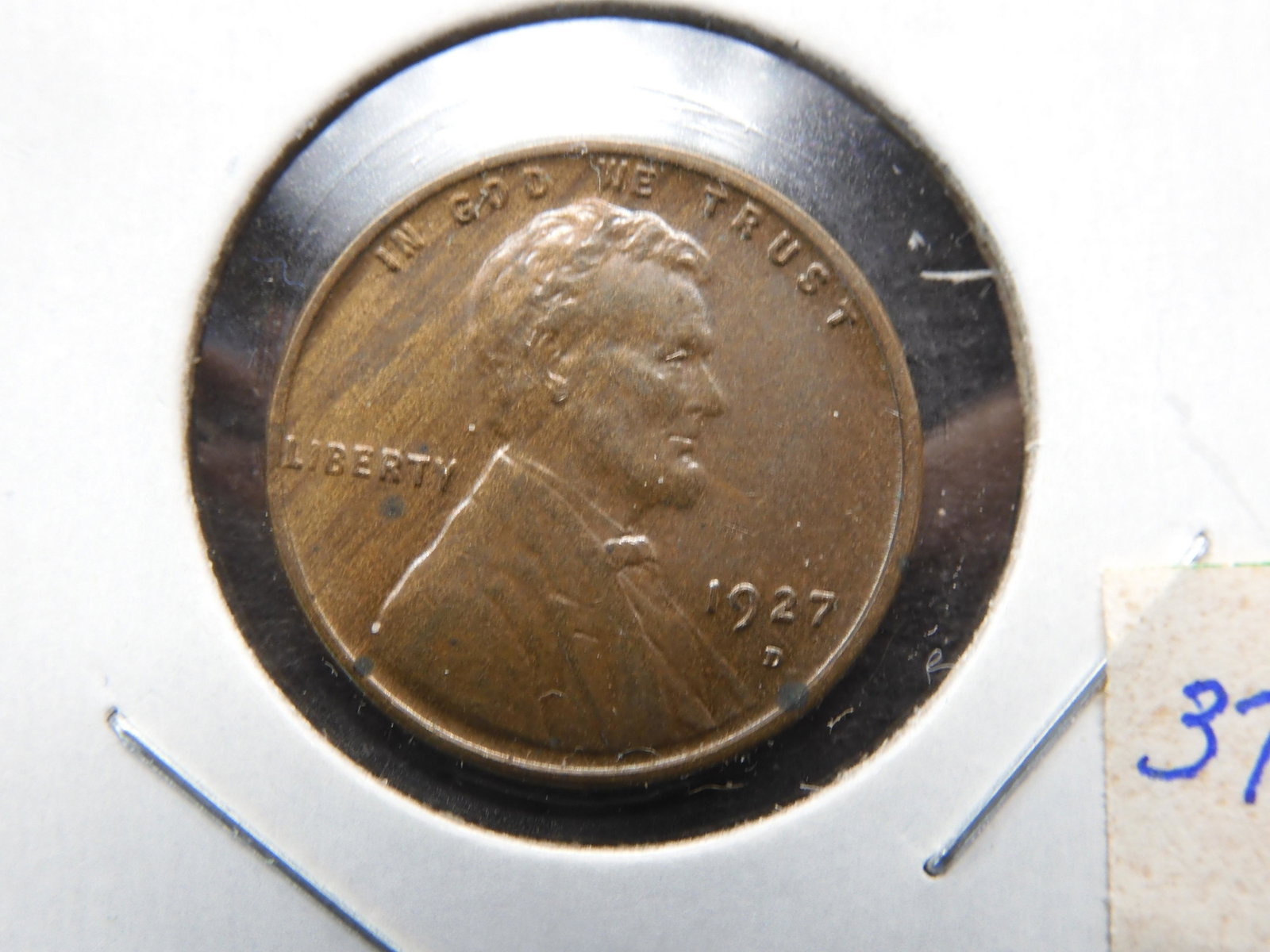 1927-D Lincoln Cent, Brown UNC, Scarce: 1927-D Lincoln Cent, Brown UNC, Scarce