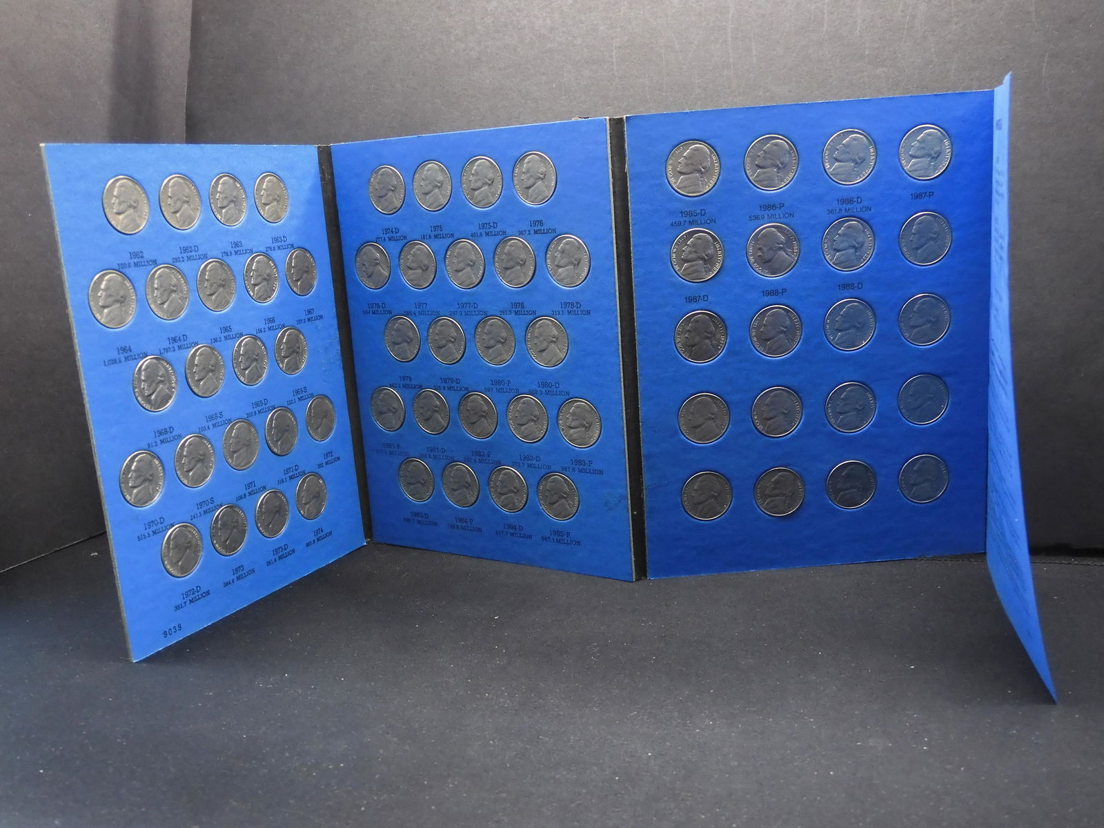 Whitman Collector Folder w/64 Jefferson Nickels Starting at 1962 (1 of 8)