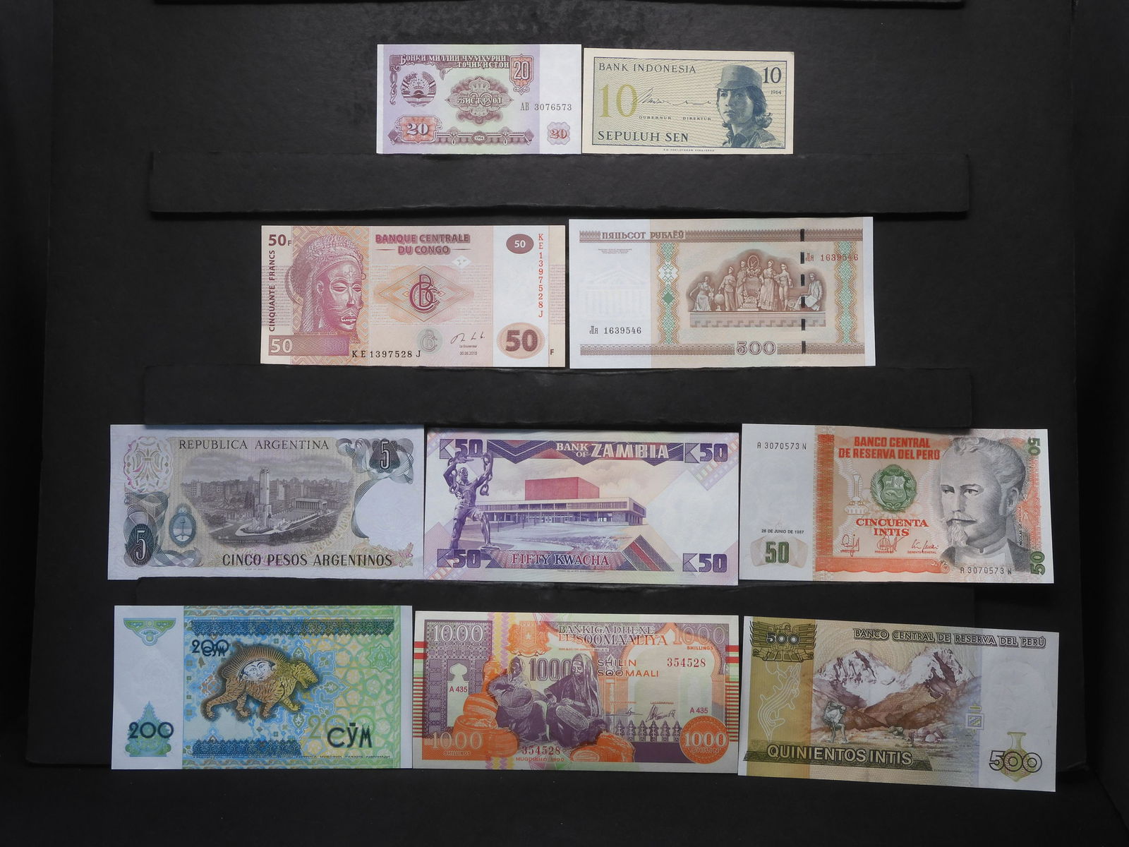 (10) FOREIGN NOTES/CRISP, INCREDIBLE ART! (1 of 4)
