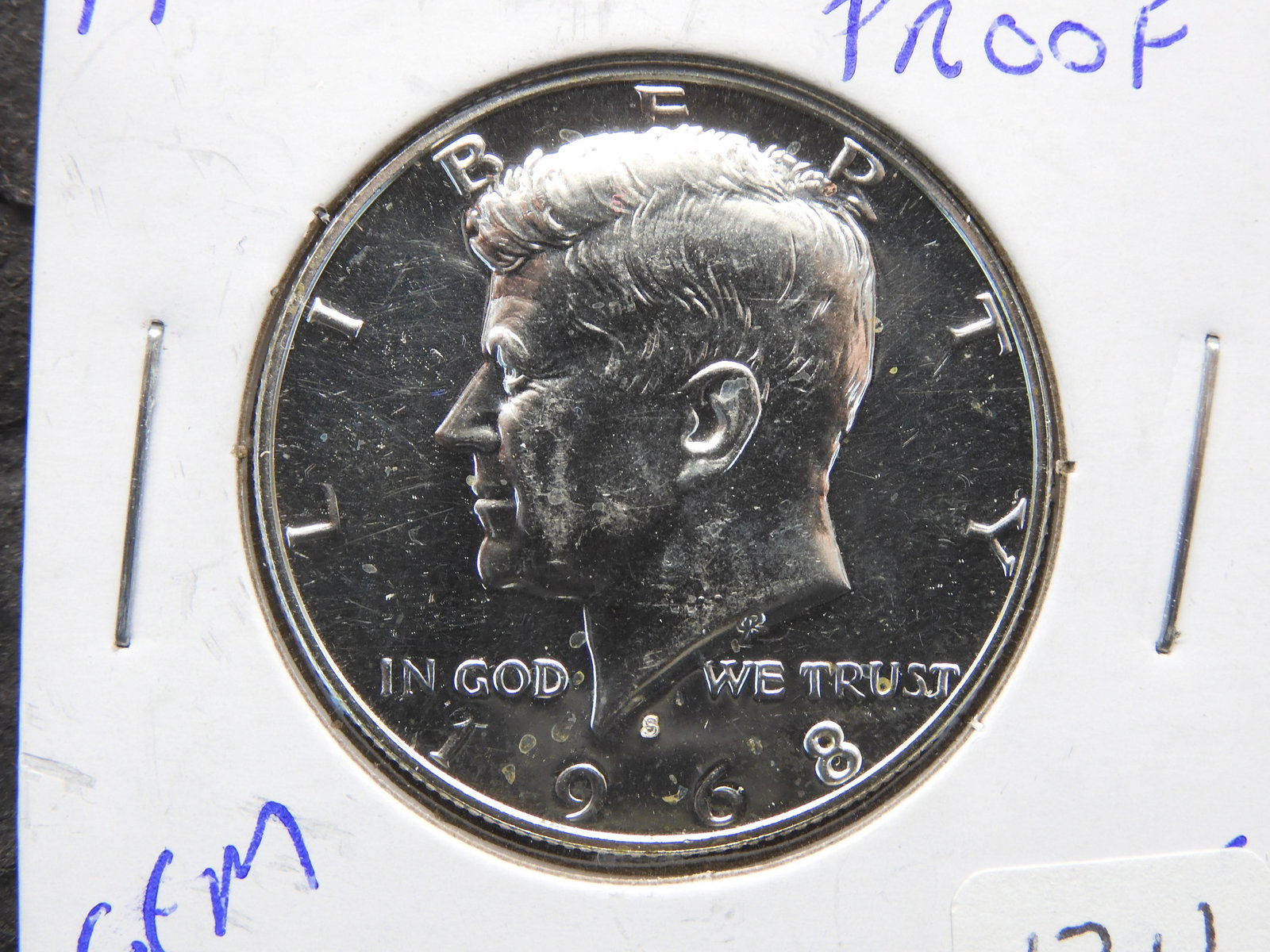 1968-S Gem Proof Silver Kennedy Half Dollar with Cameo. (1 of 3)