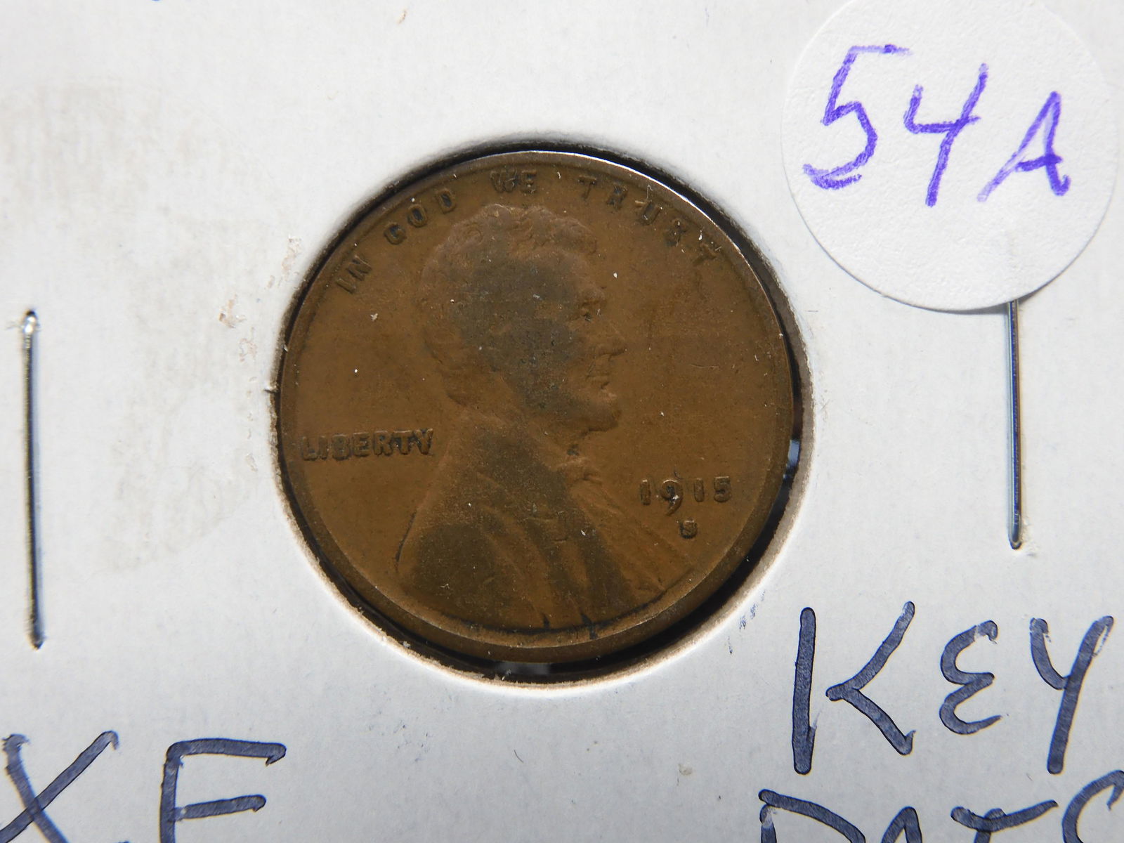 1915-S LINCOLN Wheat Cent  XF KEY DATE (1 of 3)