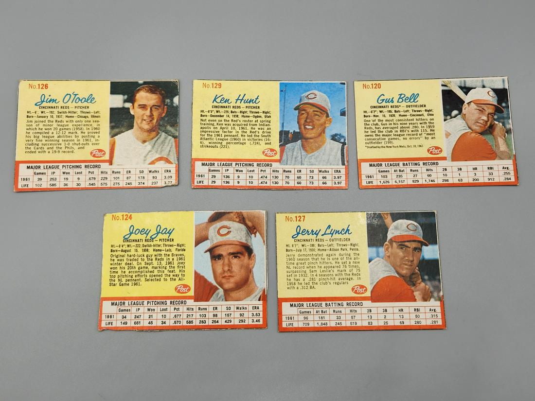 (15) Post Baseball Card From 1960's All Reds Players (1 of 3)