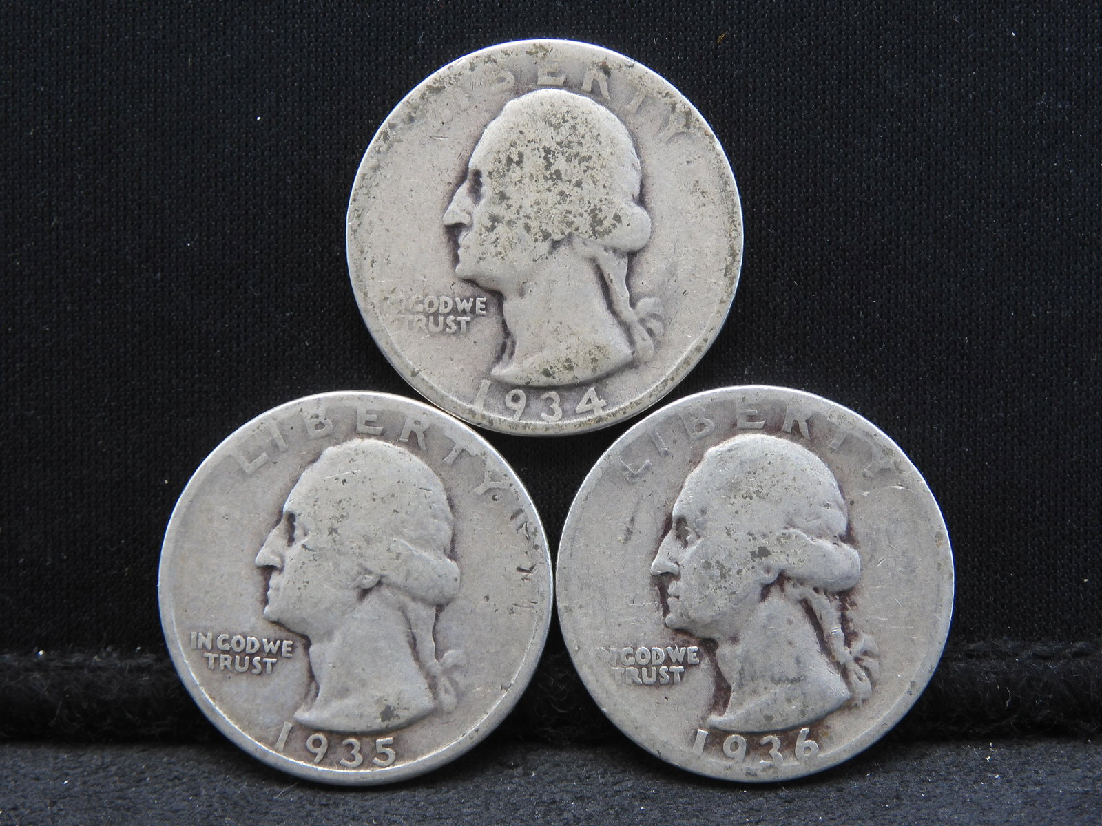 1934, 1935 & 1936 Washington Quarters 90% Silver - Early Dates (1 of 2)